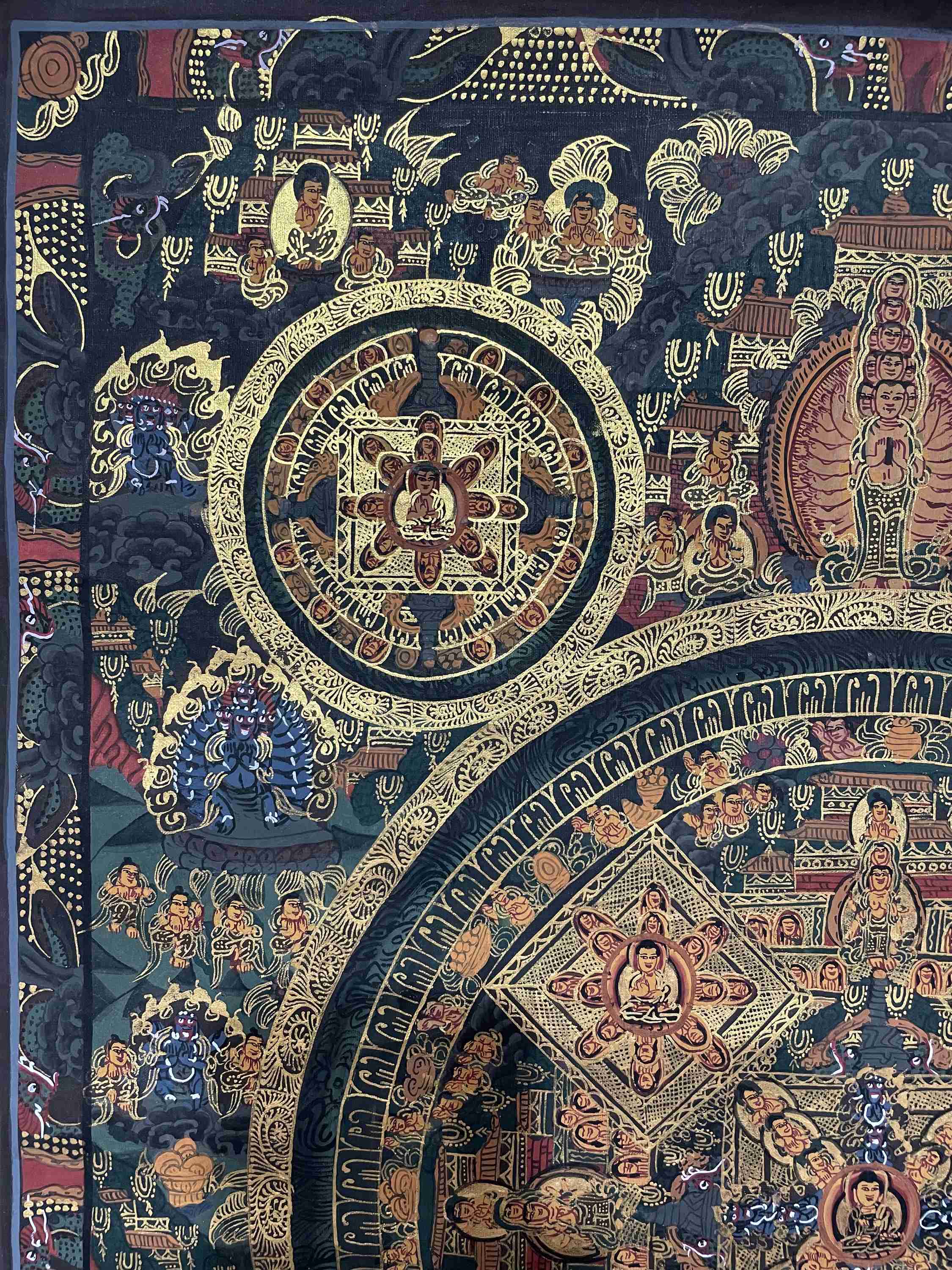 Buddhist Handmade Thangka Painting <span Style=