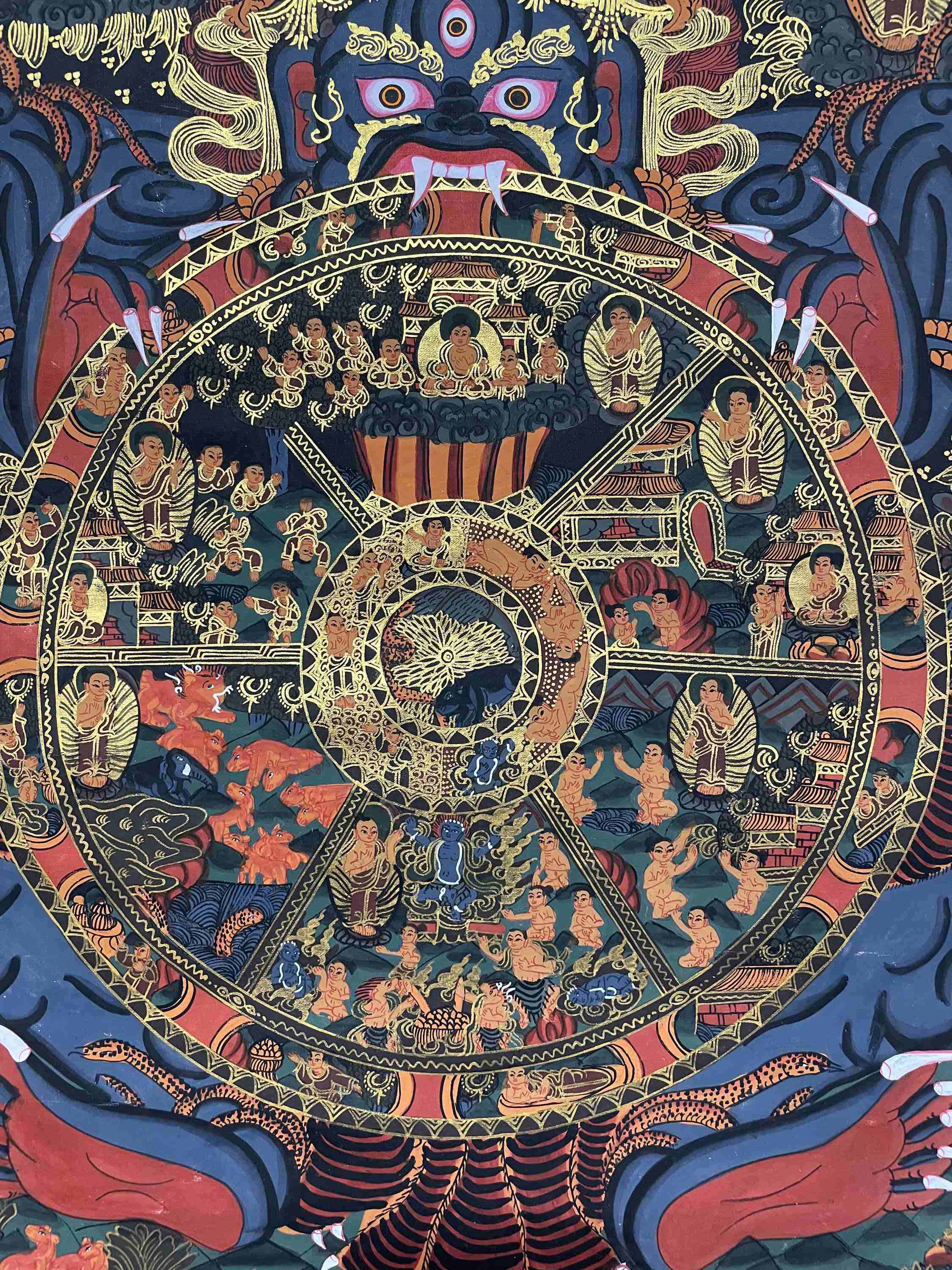 Buddhist Handmade Thangka Painting <span Style=