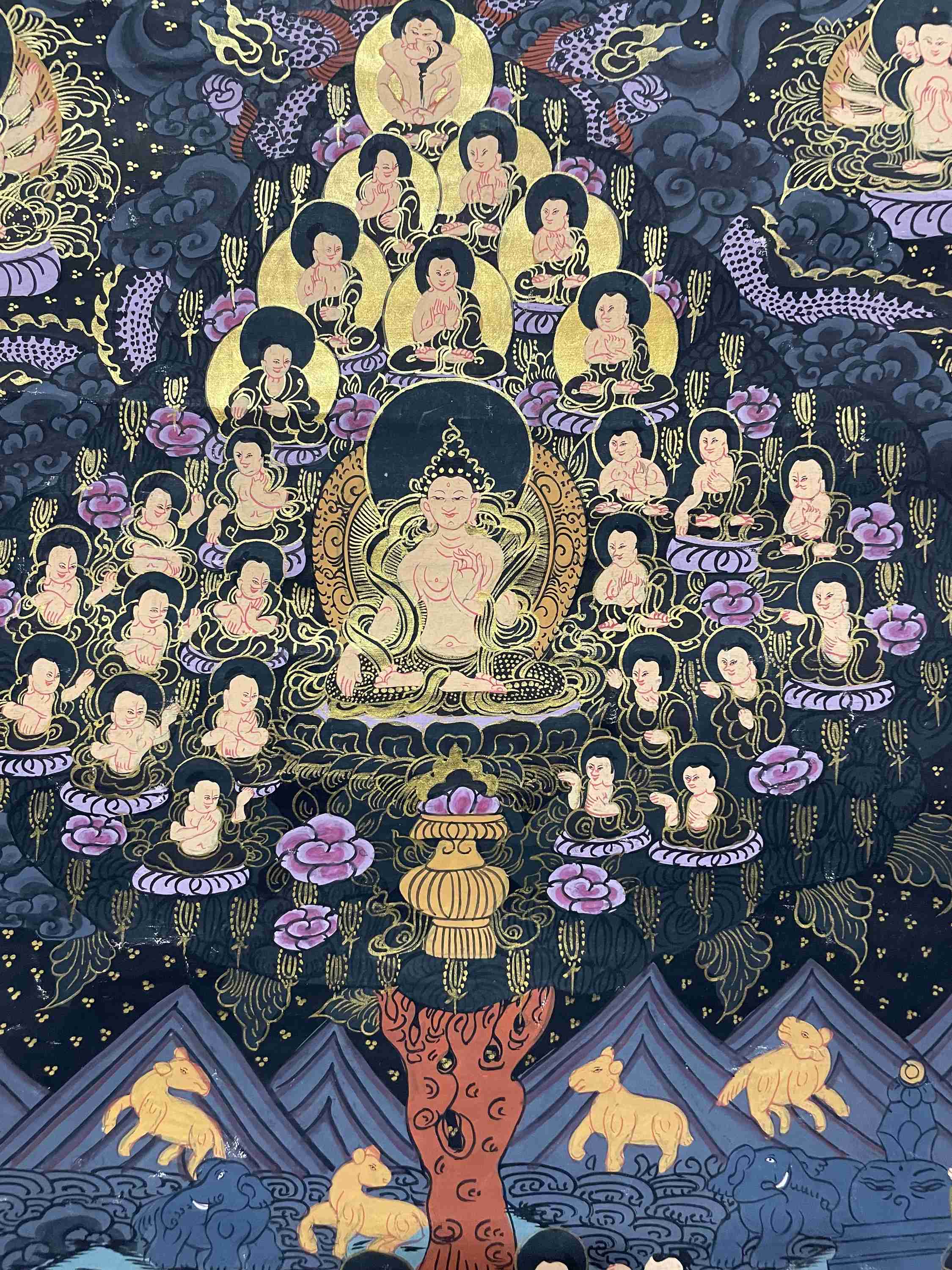 Buddhist Handmade Thangka Painting <span Style=