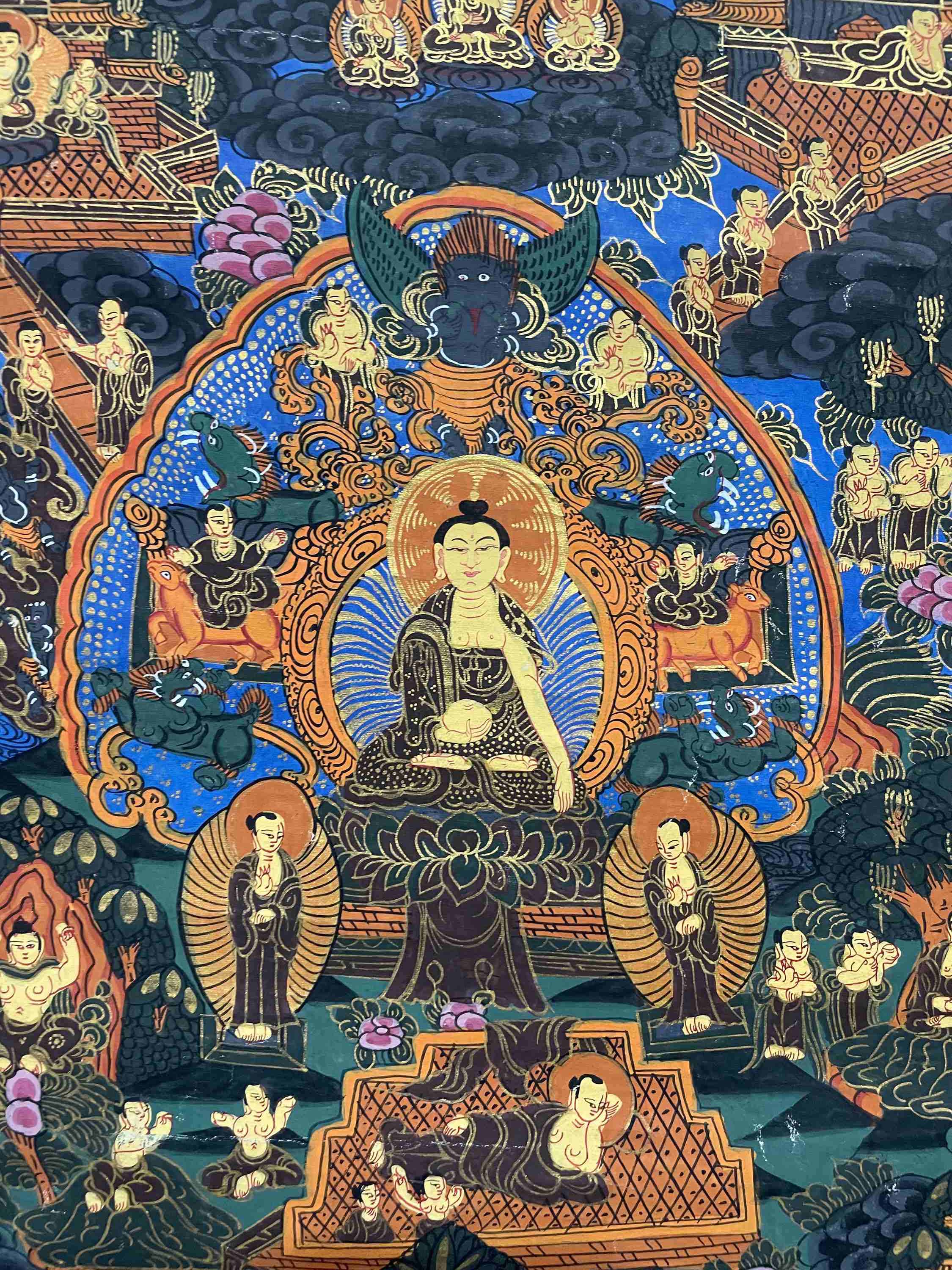 Buddhist Handmade Thangka Painting <span Style=