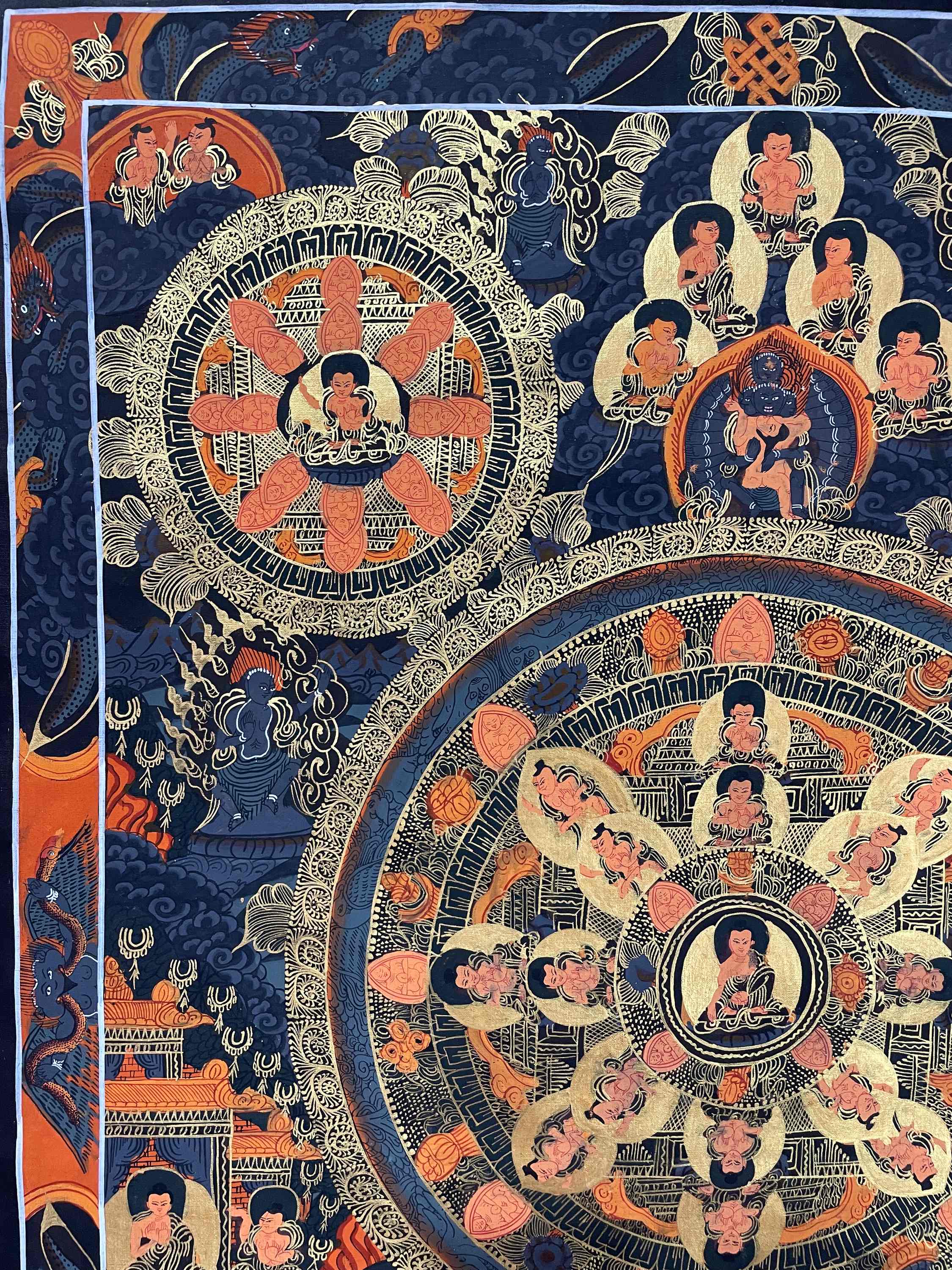 Buddhist Handmade Thangka Painting <span Style=