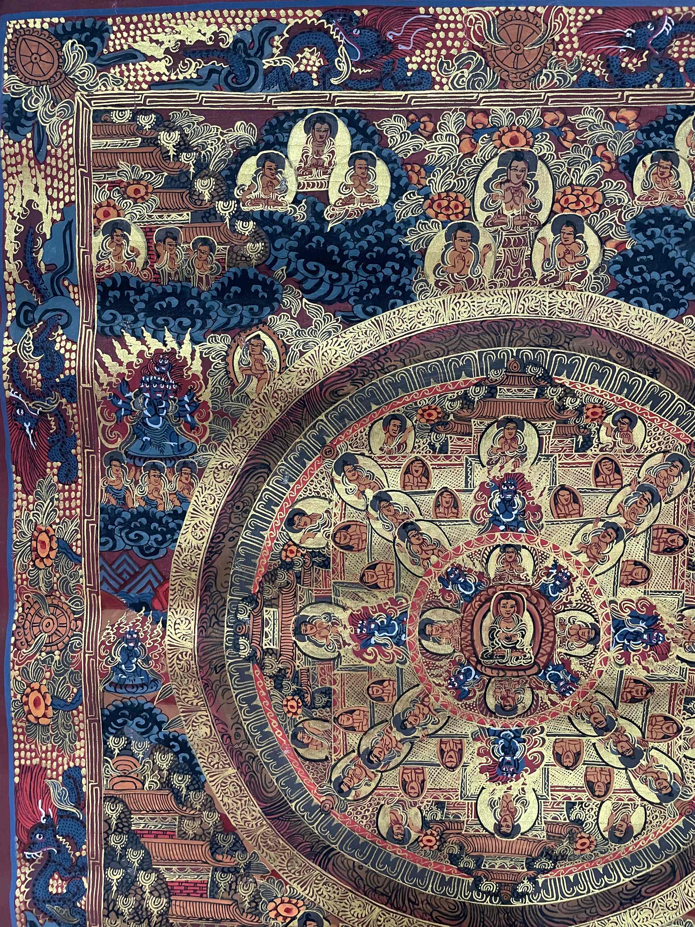 Buddhist Handmade Thangka Painting <span Style=