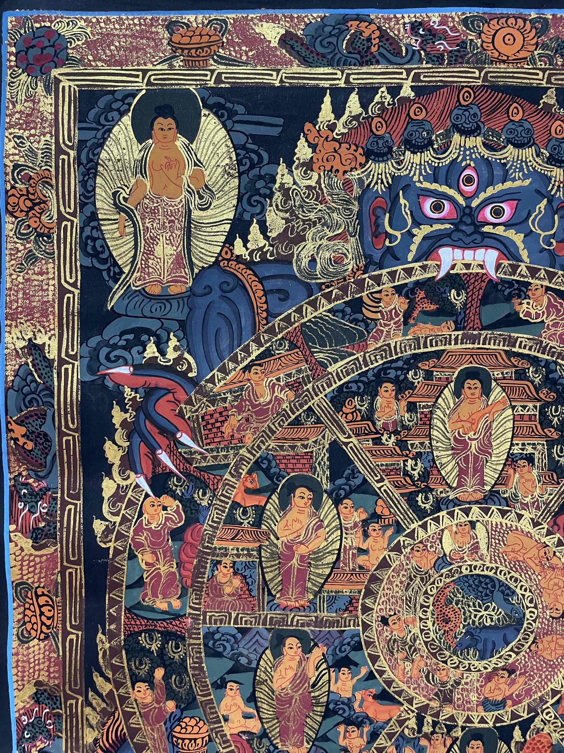 Buddhist Handmade Thangka Painting <span Style=