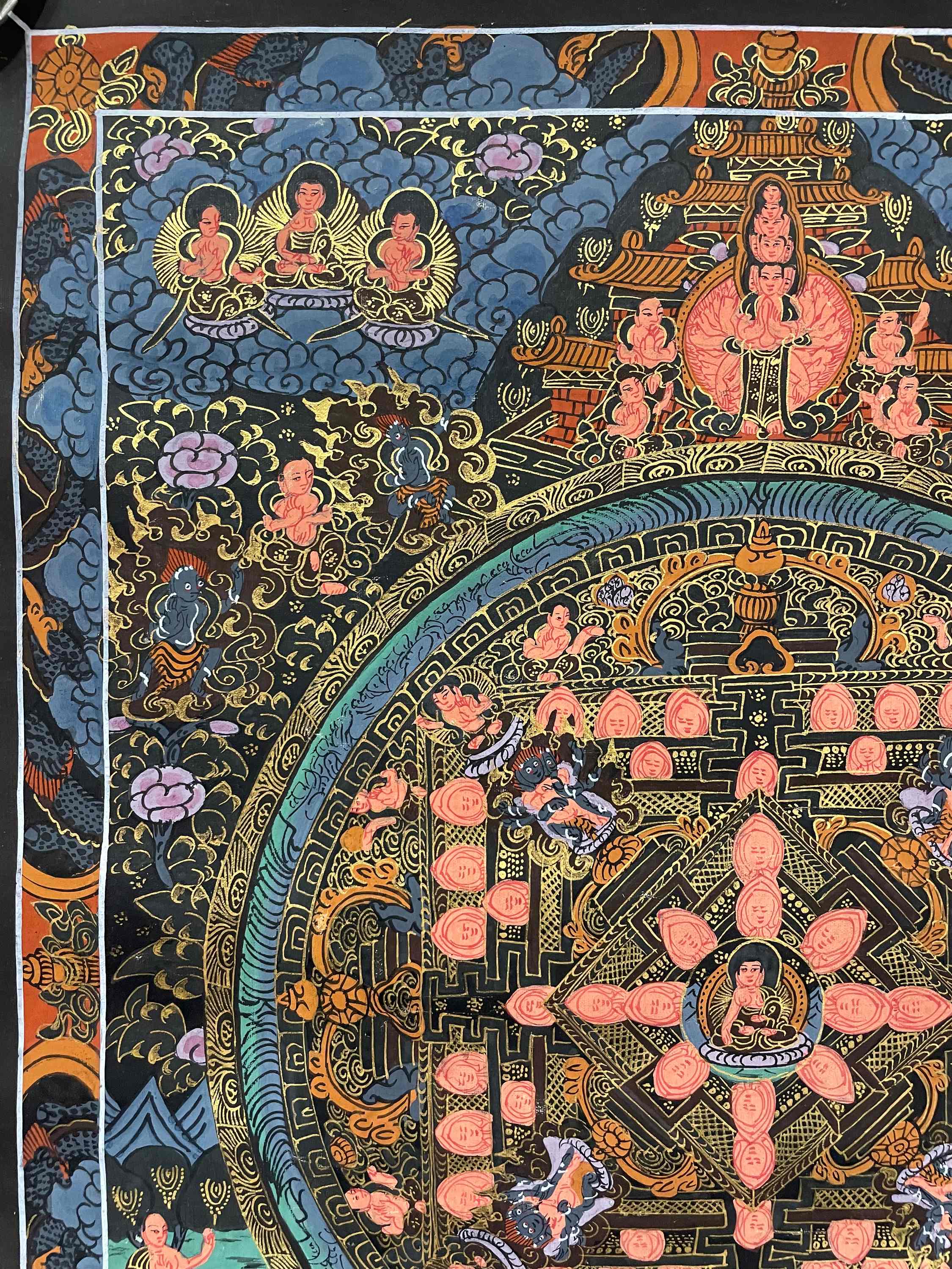 Buddhist Handmade Thangka Painting <span Style=