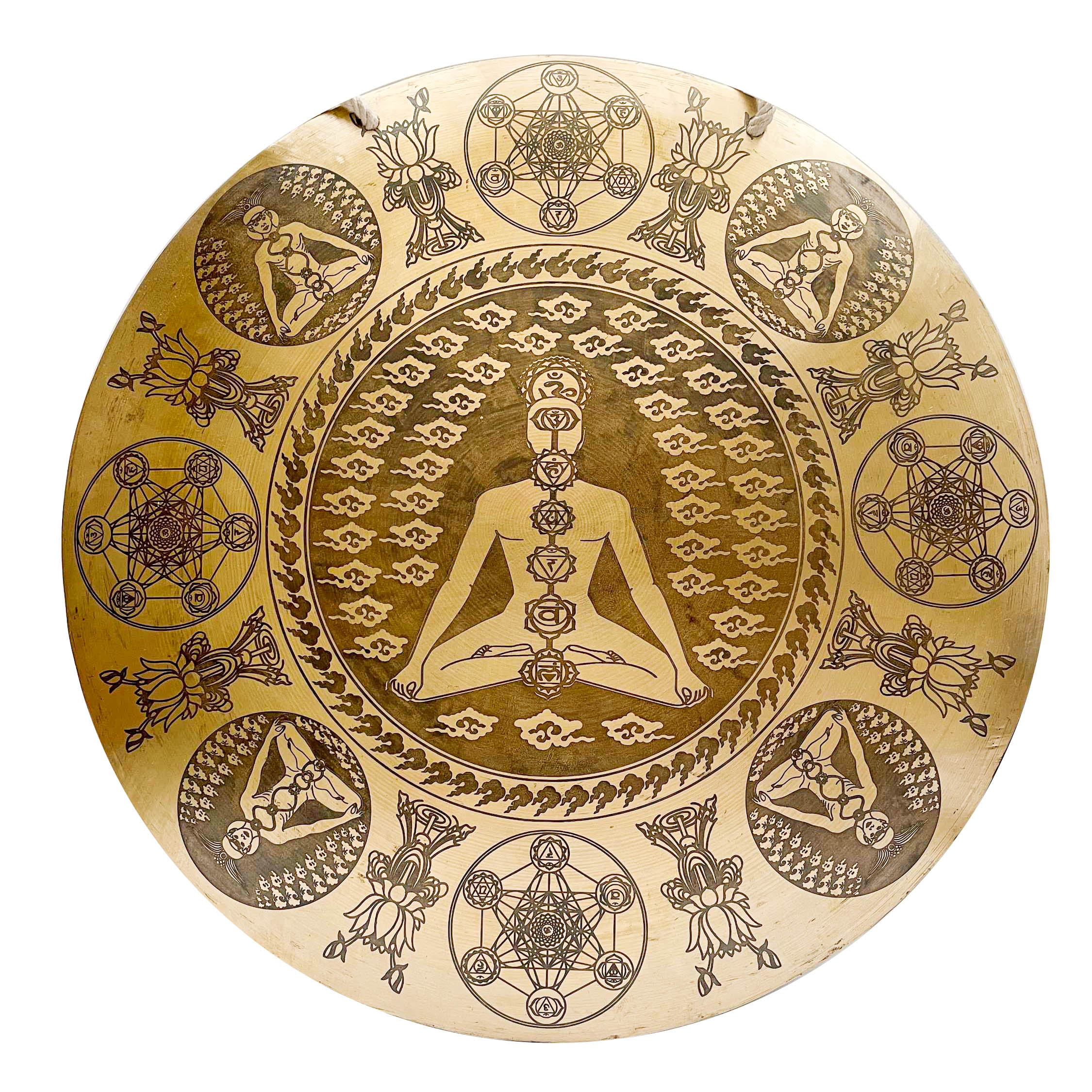 Tibetan handmade Gongs, yoga Design, High Quality Design, Wind Gong, Flat Gong