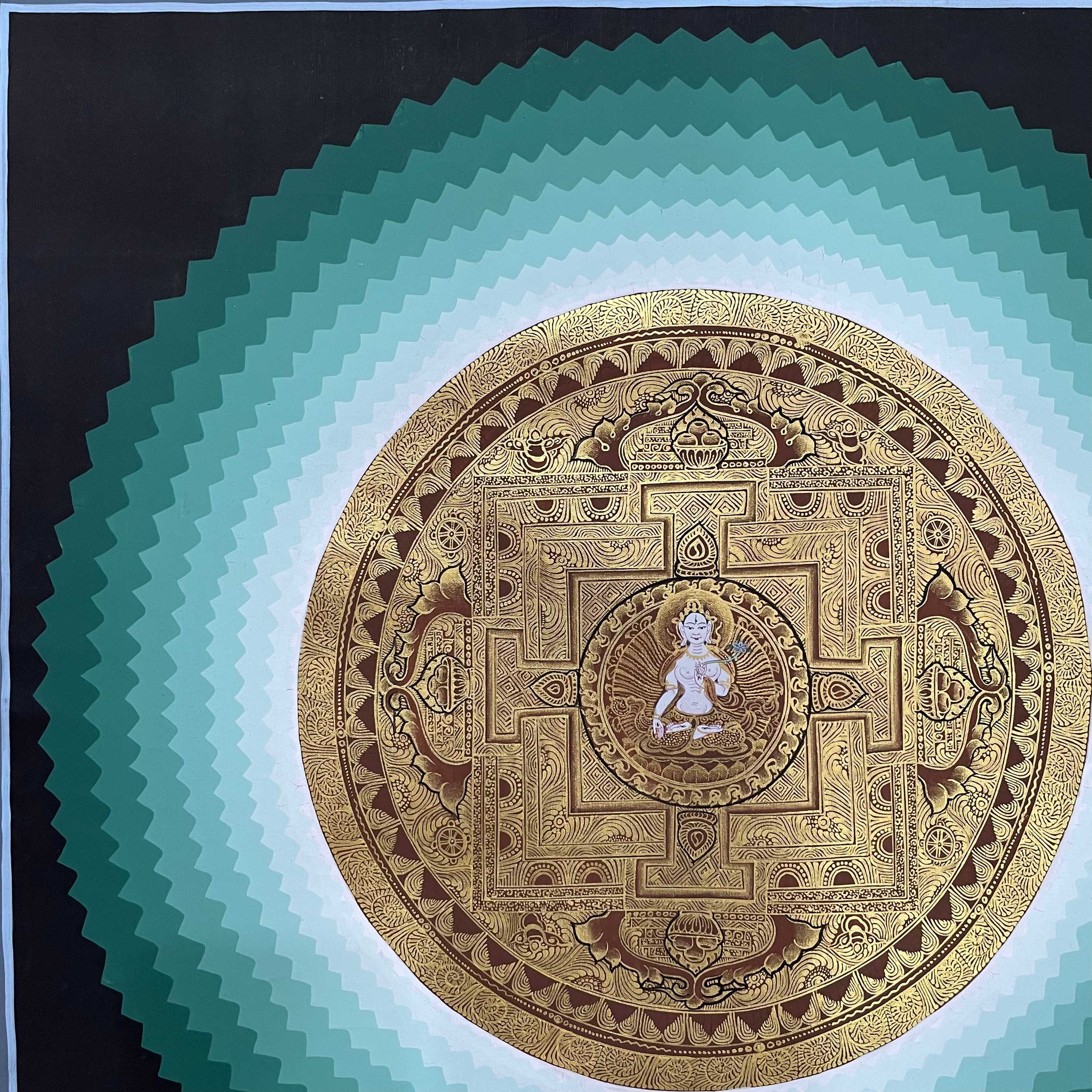 Buddhist Handmade Thangka Painting <span Style=