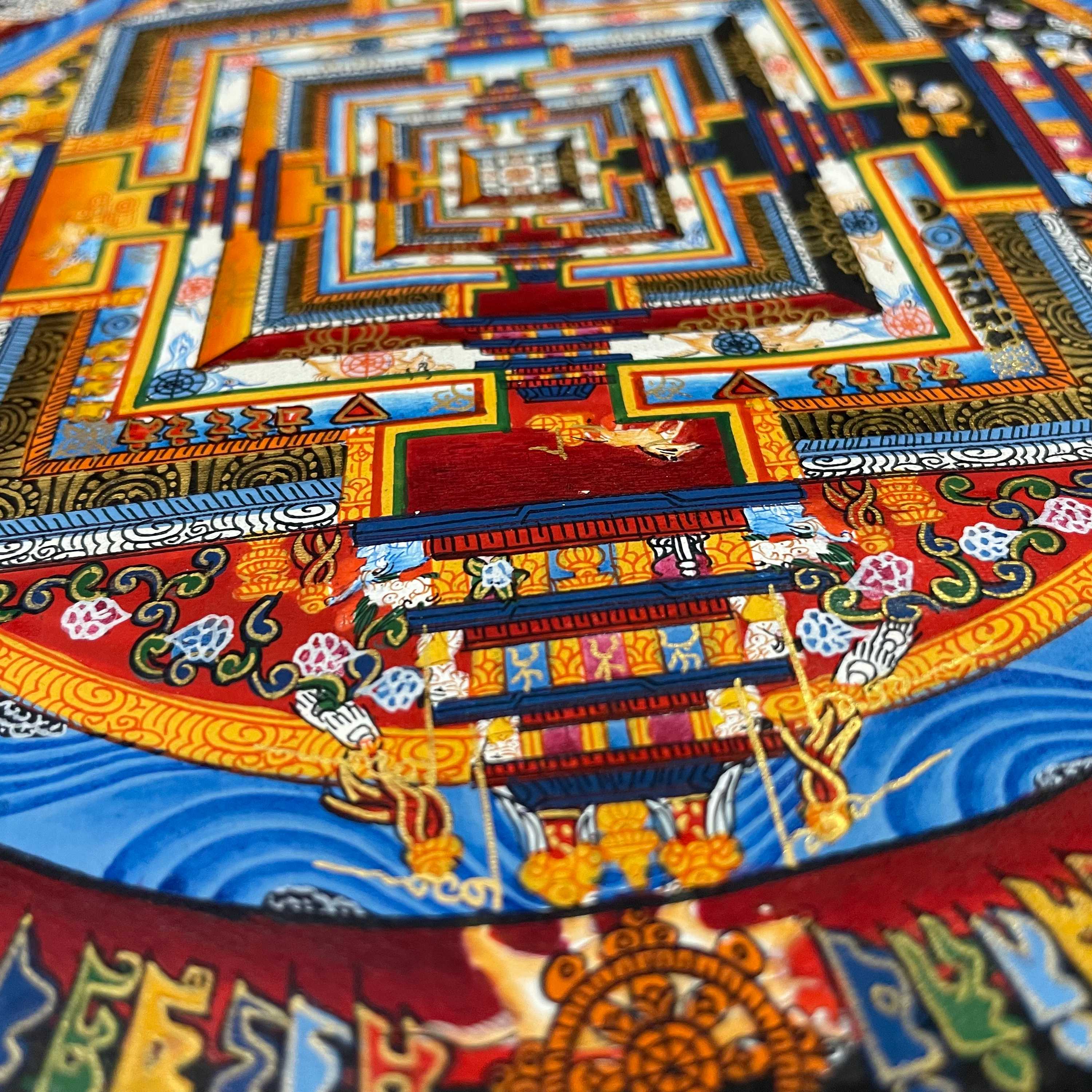 Buddhist Handmade Thangka Painting <span Style=