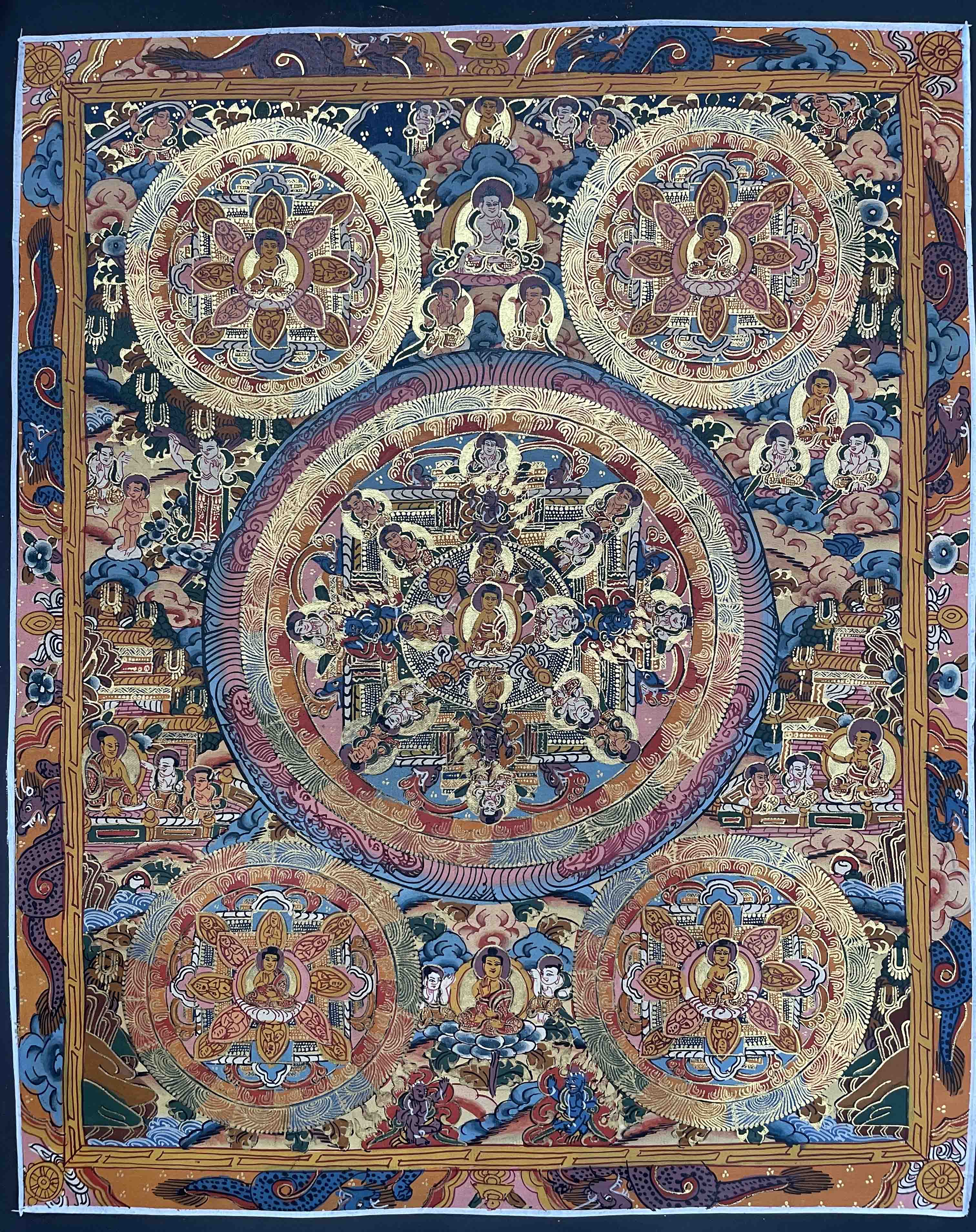 Buddhist Hand Painted Thangka <span Style=