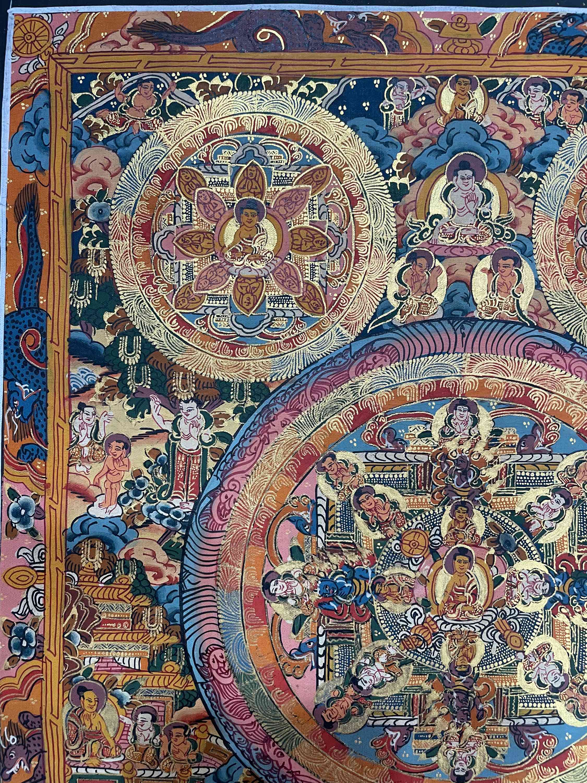 Buddhist Hand Painted Thangka <span Style=