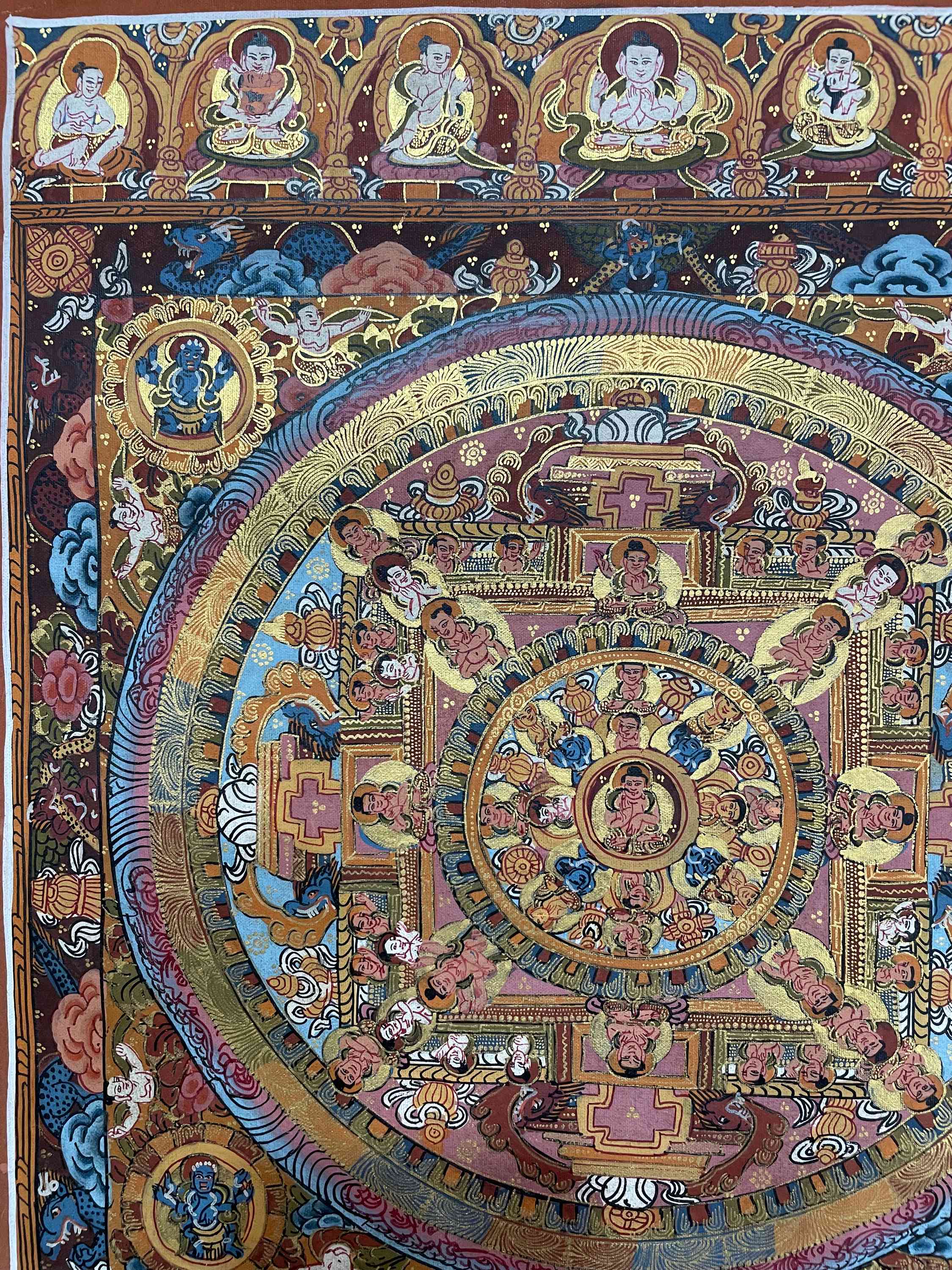 Buddhist Hand Painted Thangka <span Style=