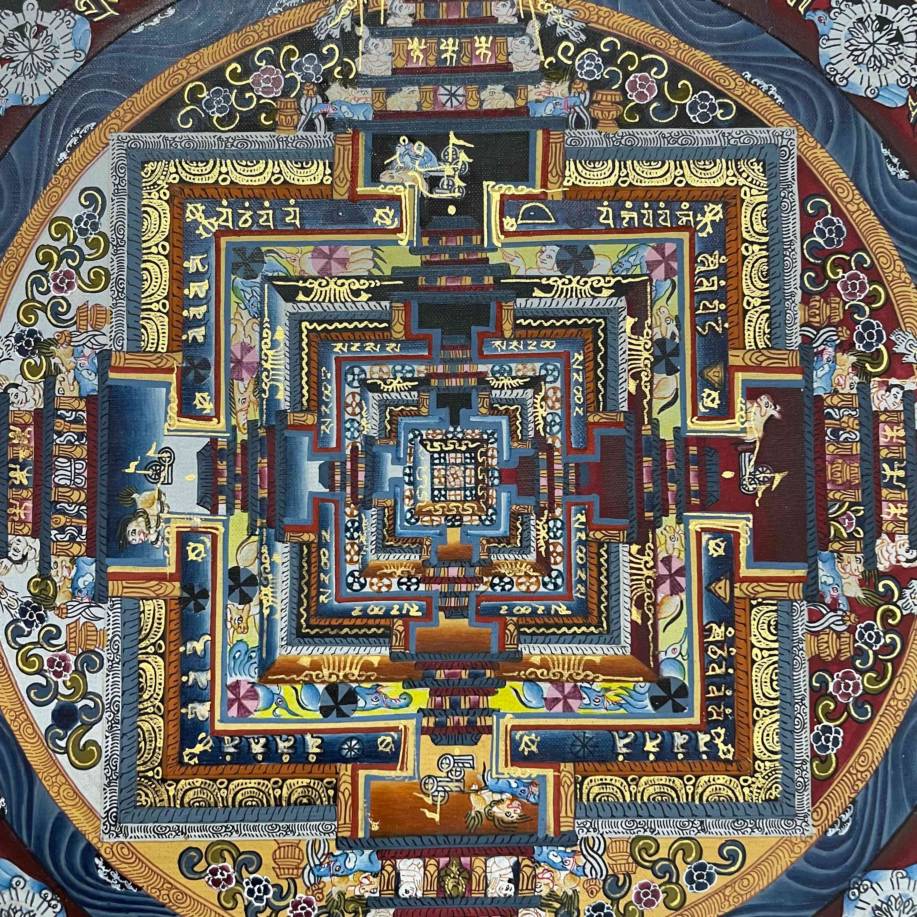 Buddhist Hand Painted Thangka <span Style=