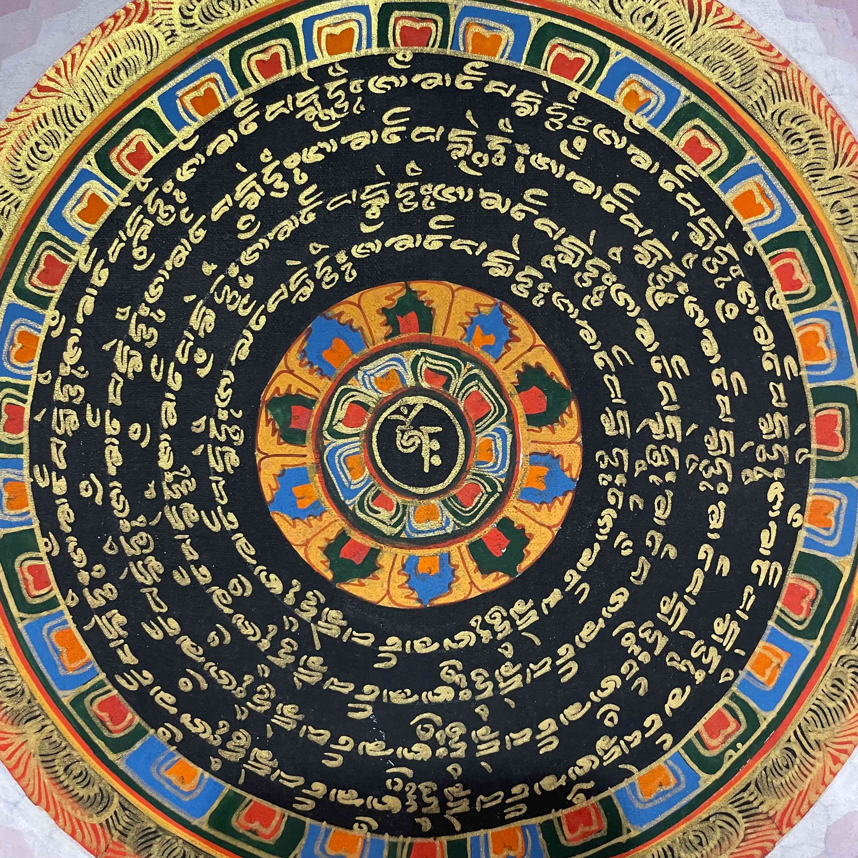 Buddhist Hand Painted Thangka <span Style=