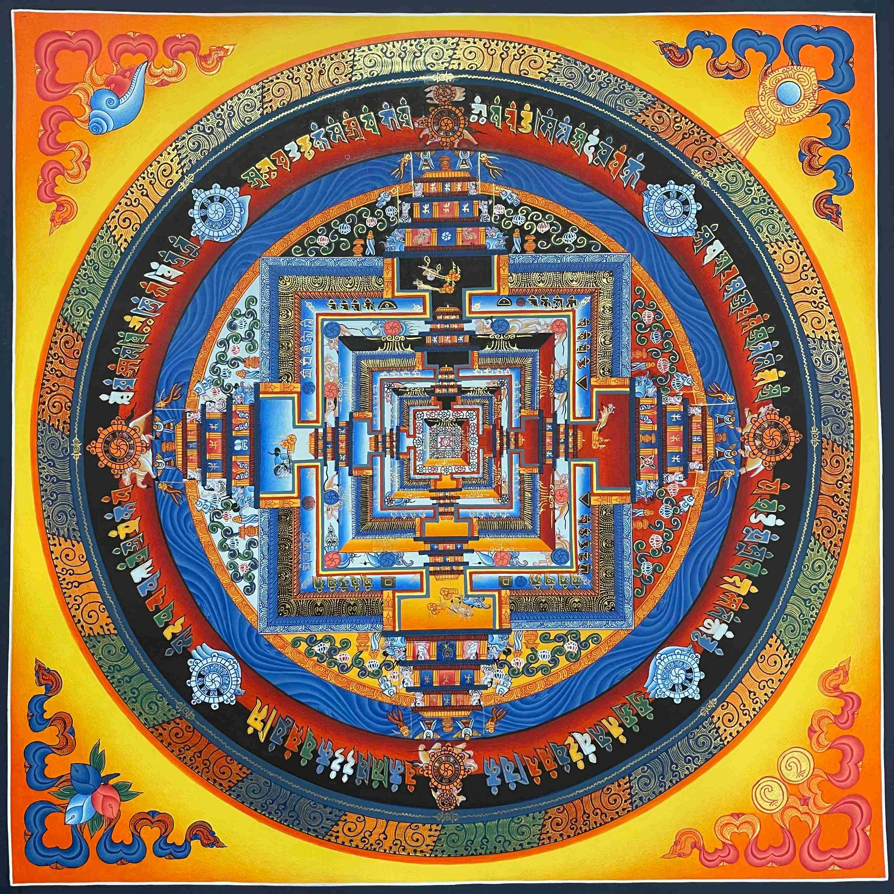 Buddhist Hand Painted Thangka <span Style=