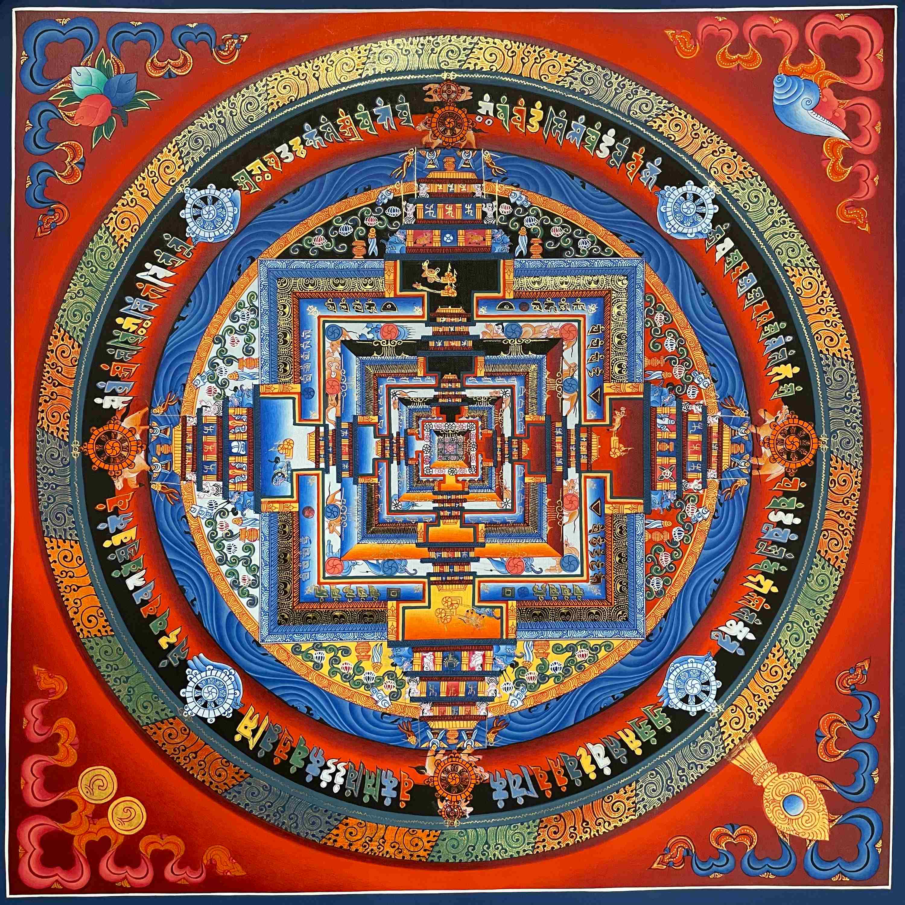 Buddhist Hand Painted Thangka <span Style=