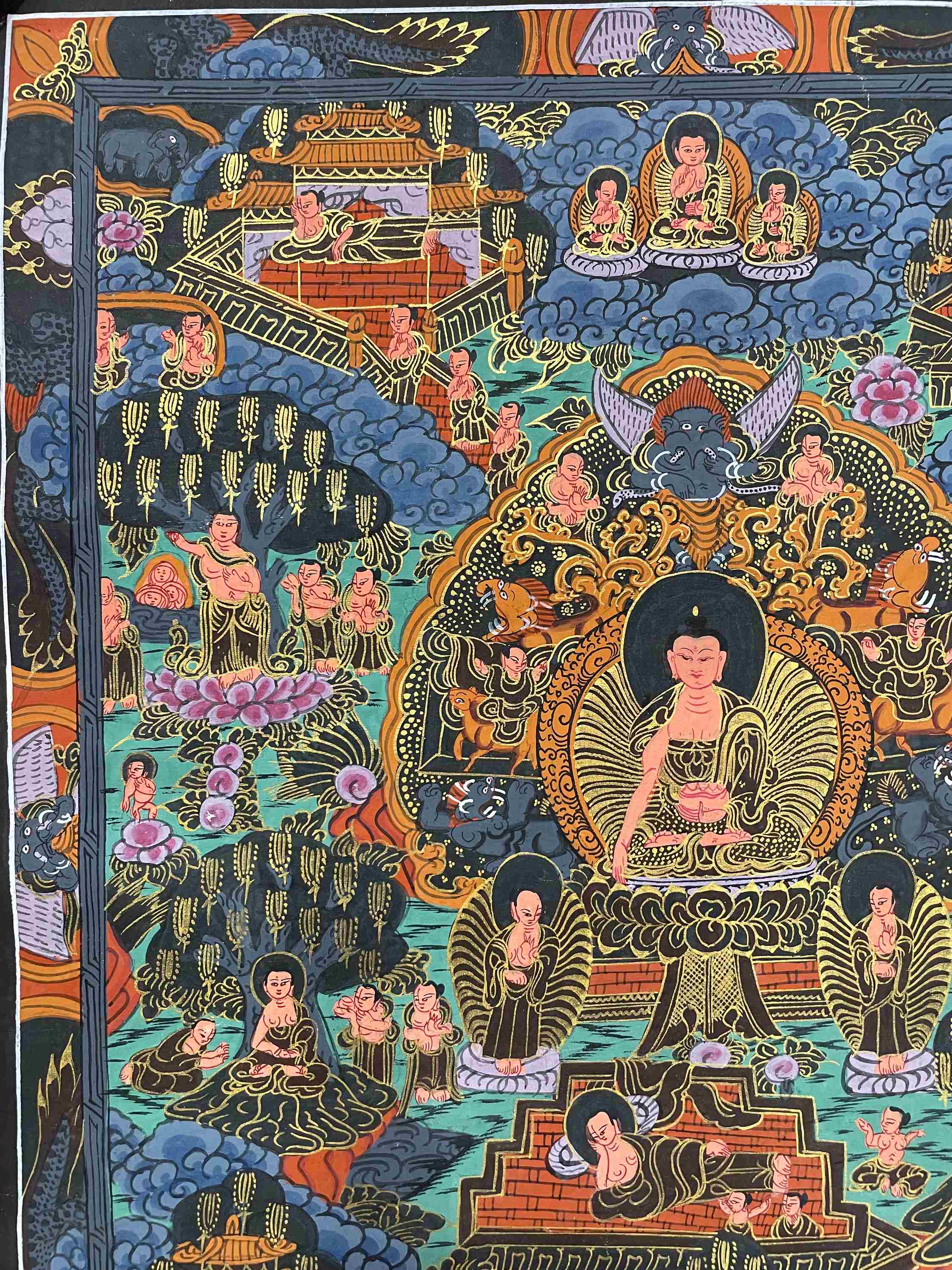 Buddhist Hand Painting <span Style=