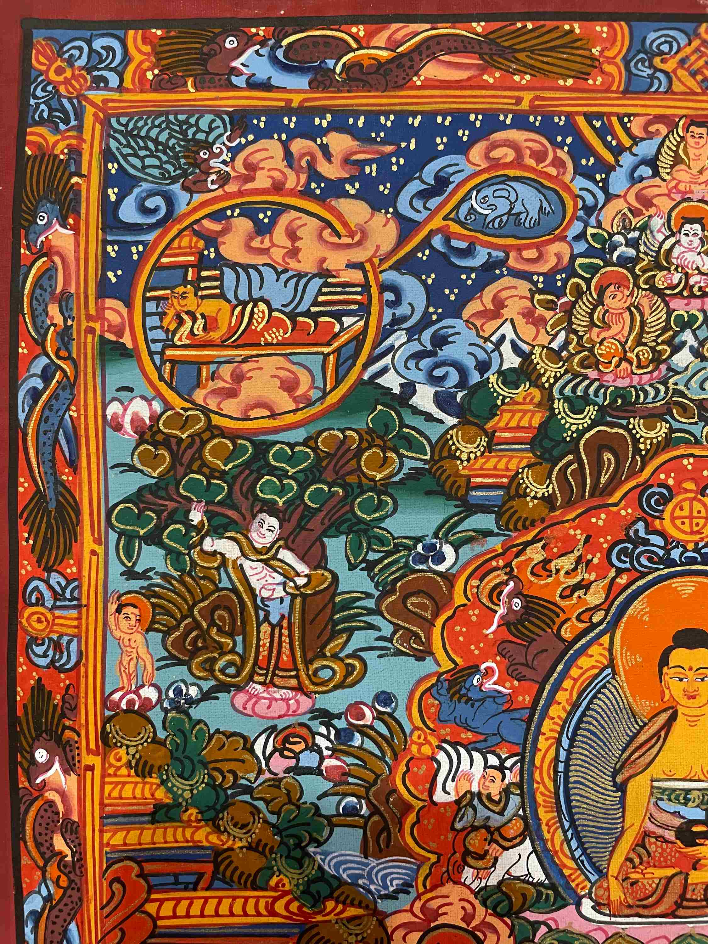 Buddhist Hand Painting Thangka <span Style=