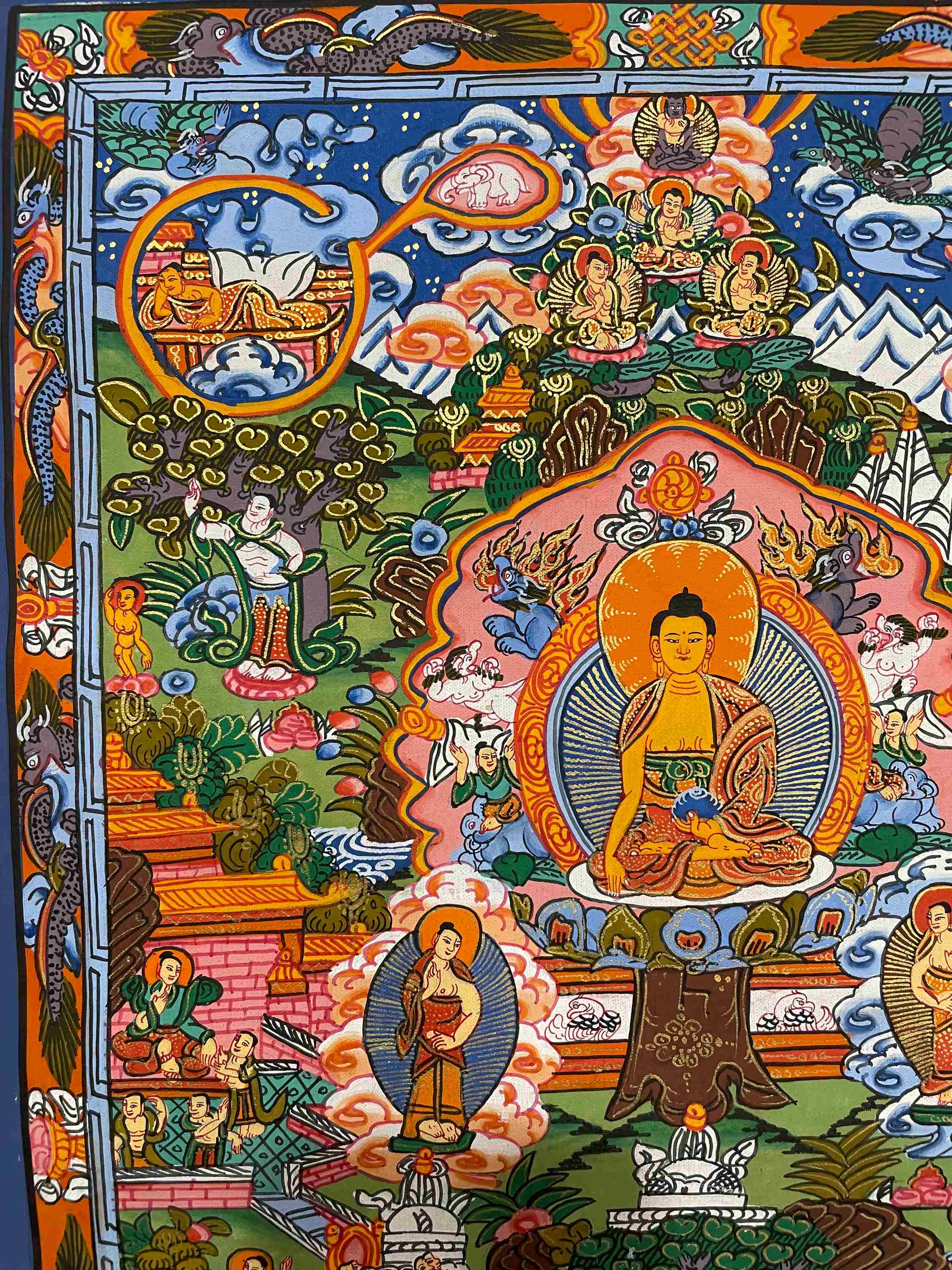 Buddhist Hand Painting Thangka <span Style=