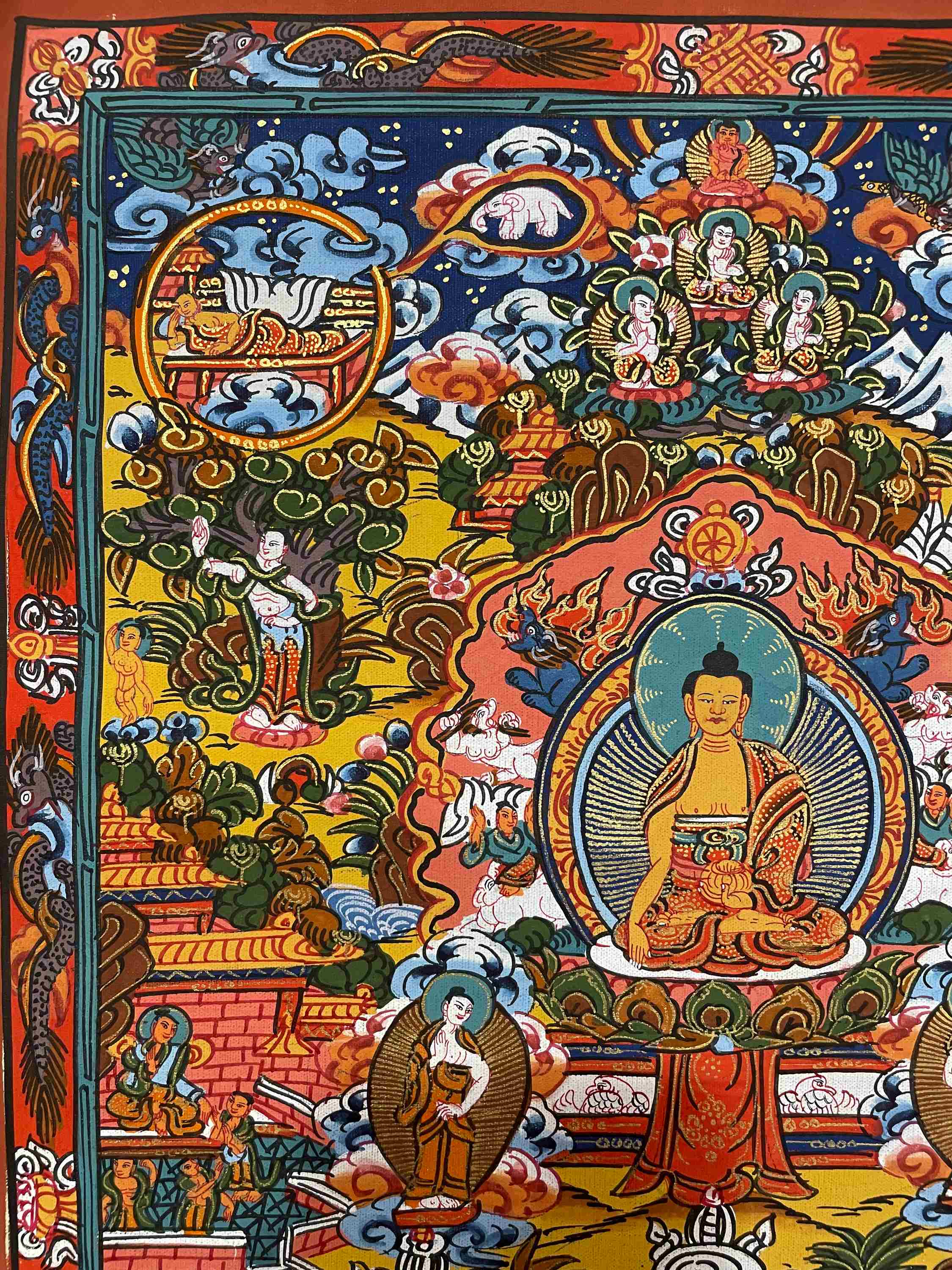 Buddhist Hand Painting Thangka <span Style=