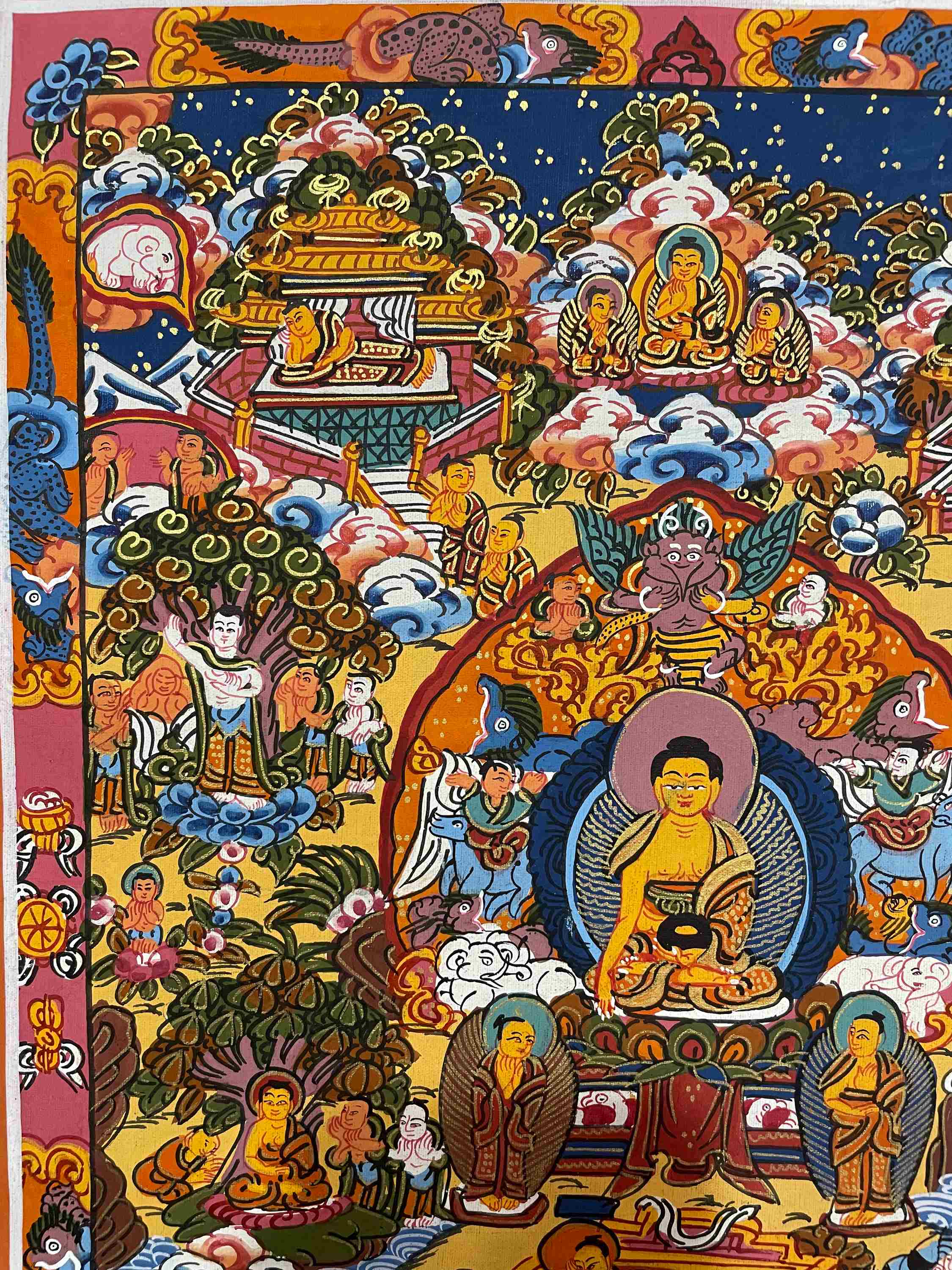 Buddhist Hand Painting Thangka <span Style=