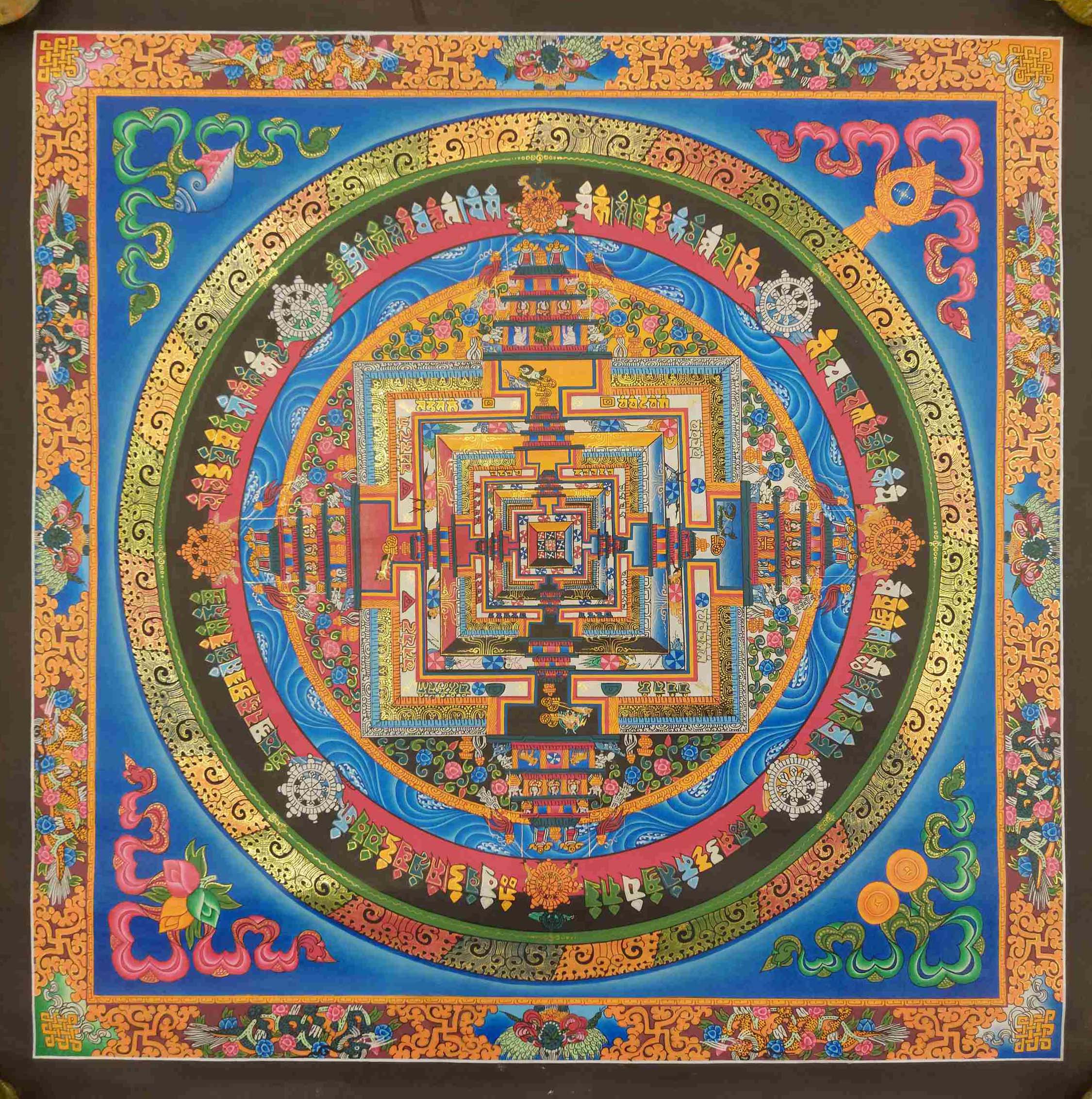 Buddhist Hand Painting Thangka <span Style=