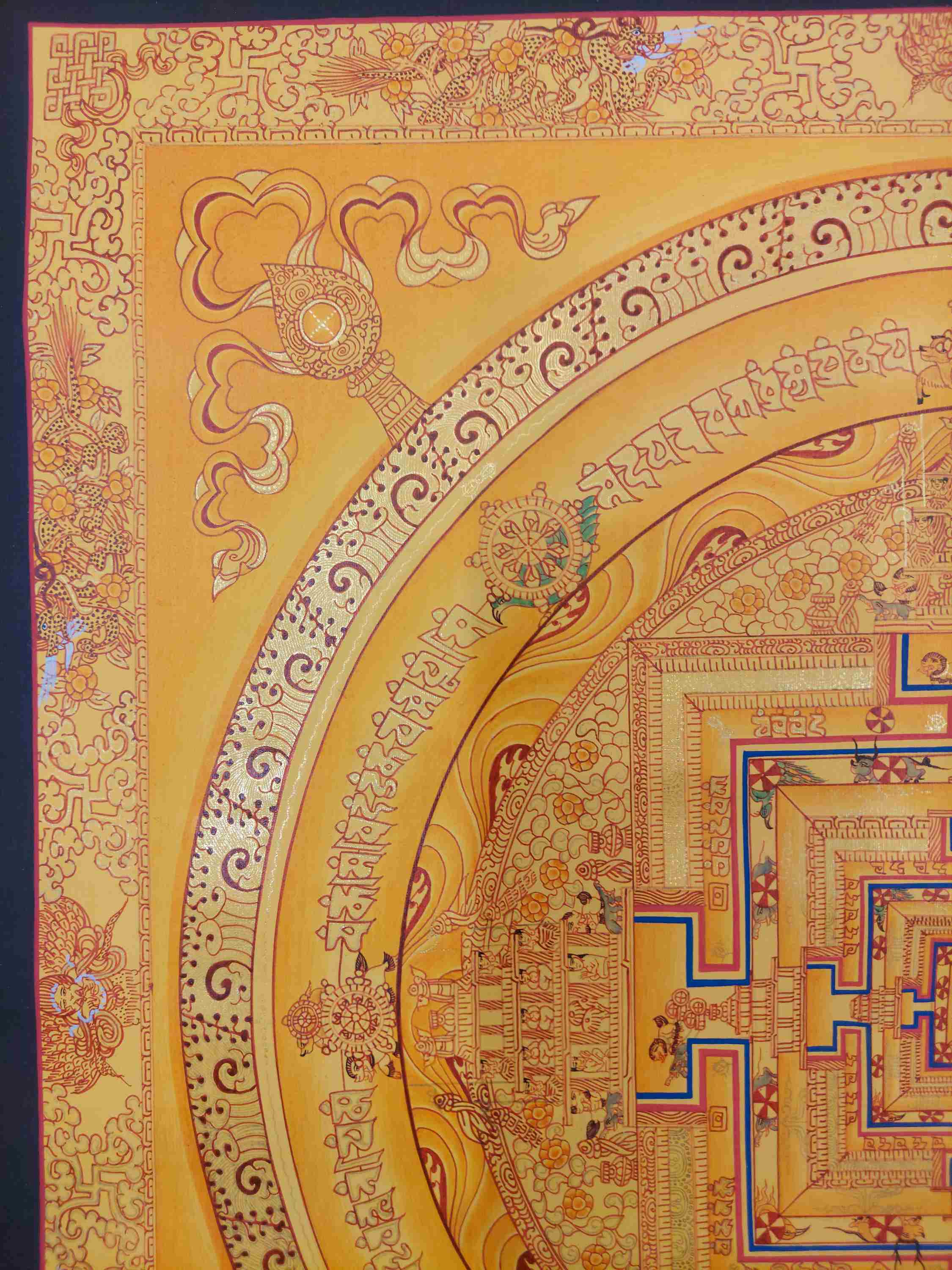 Buddhist Hand Painting Thangka <span Style=