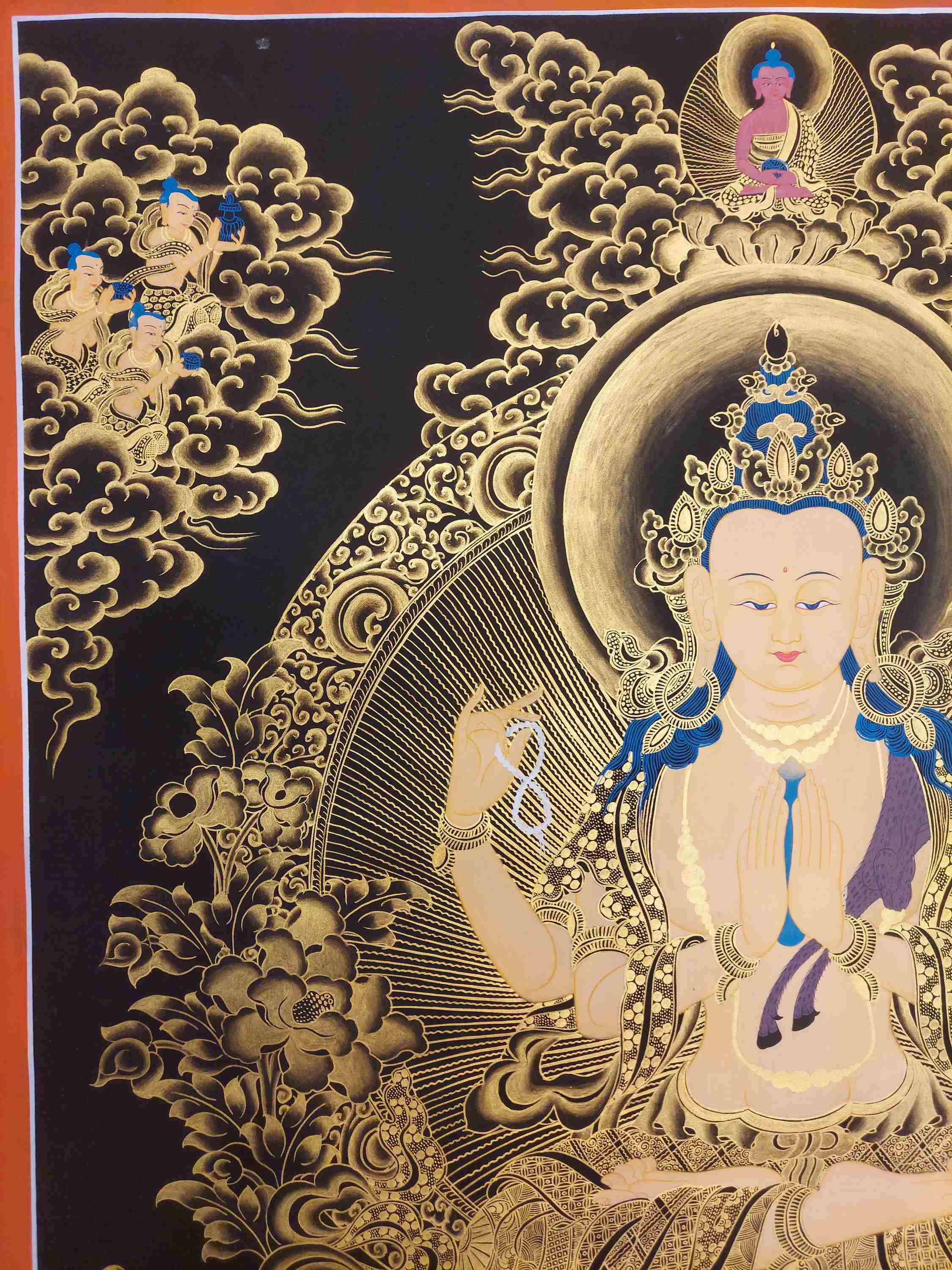 Buddhist Hand Painting Thangka <span Style=