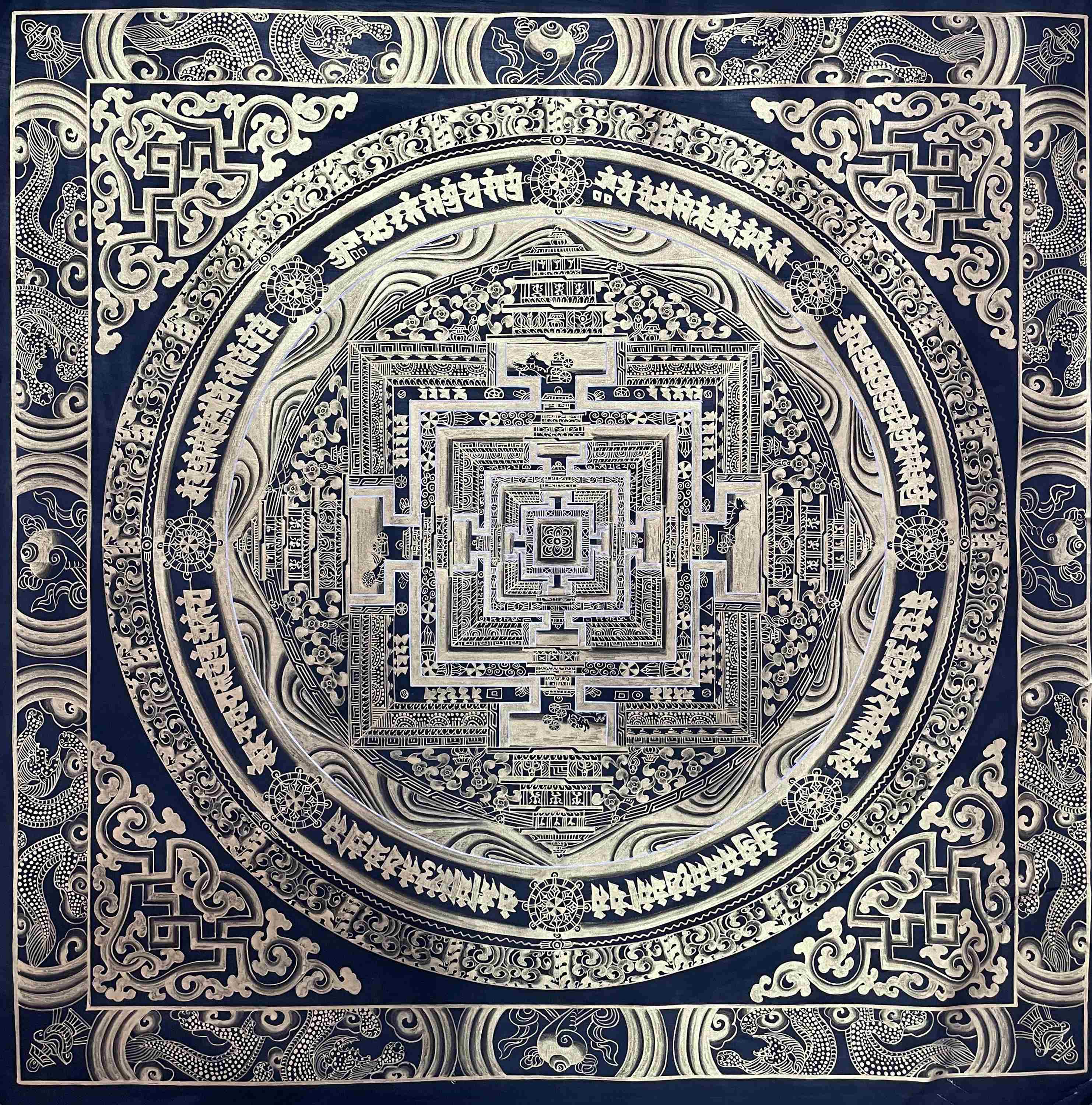 Buddhist Handmade Thangka <span Style=