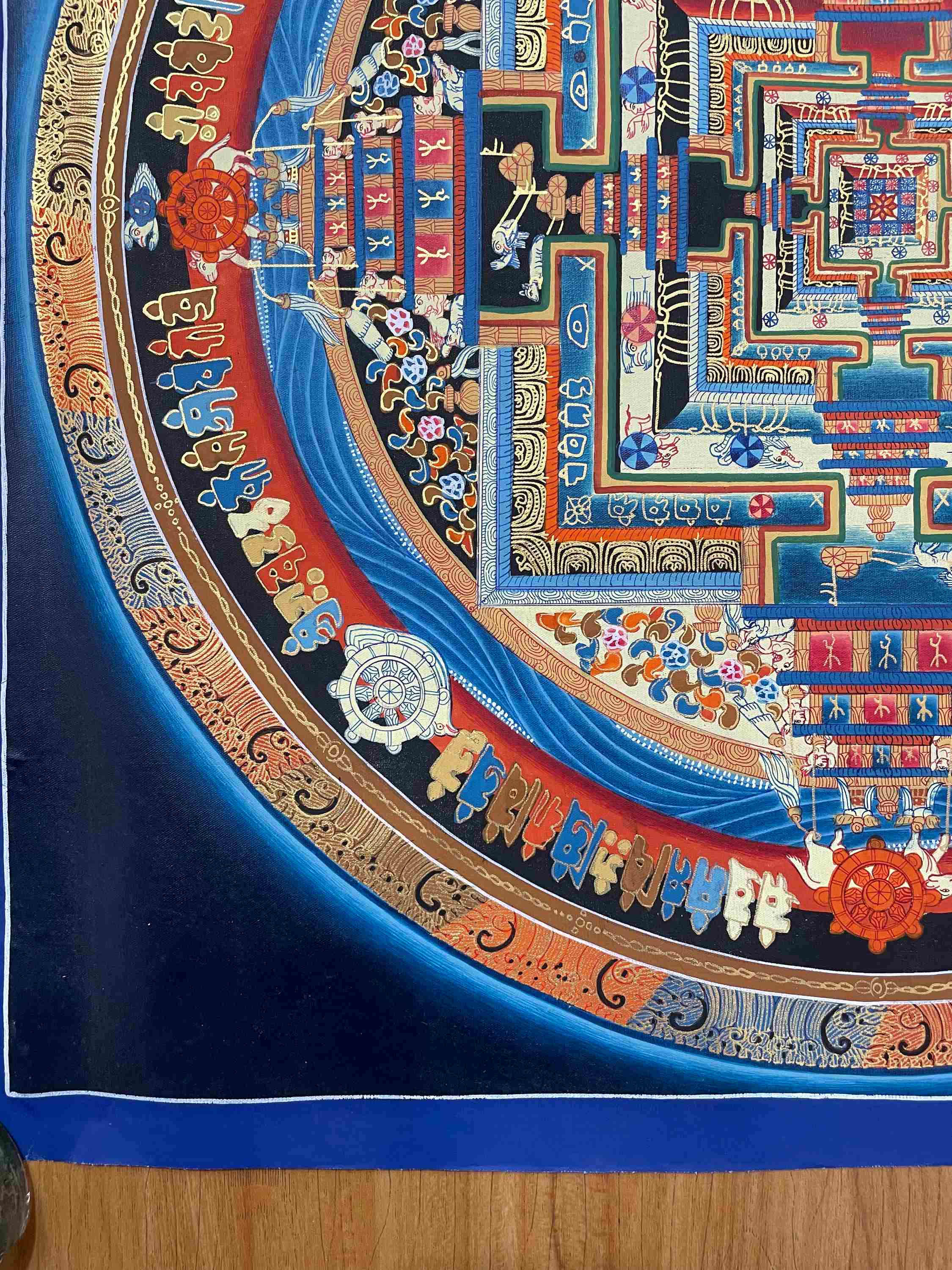 Buddhist Handmade Thangka <span Style=