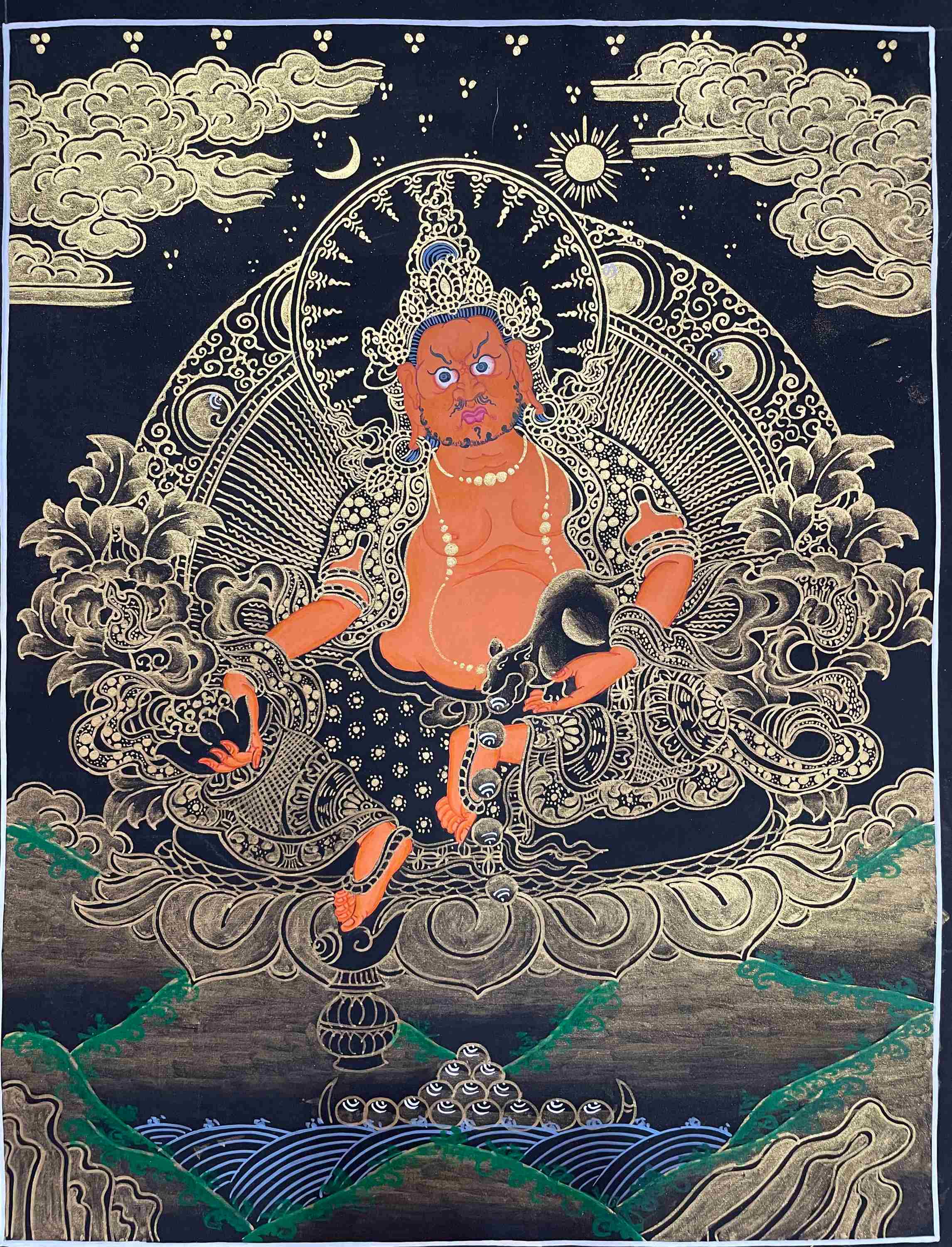 Buddhist Handmade Thangka Painting <span Style=