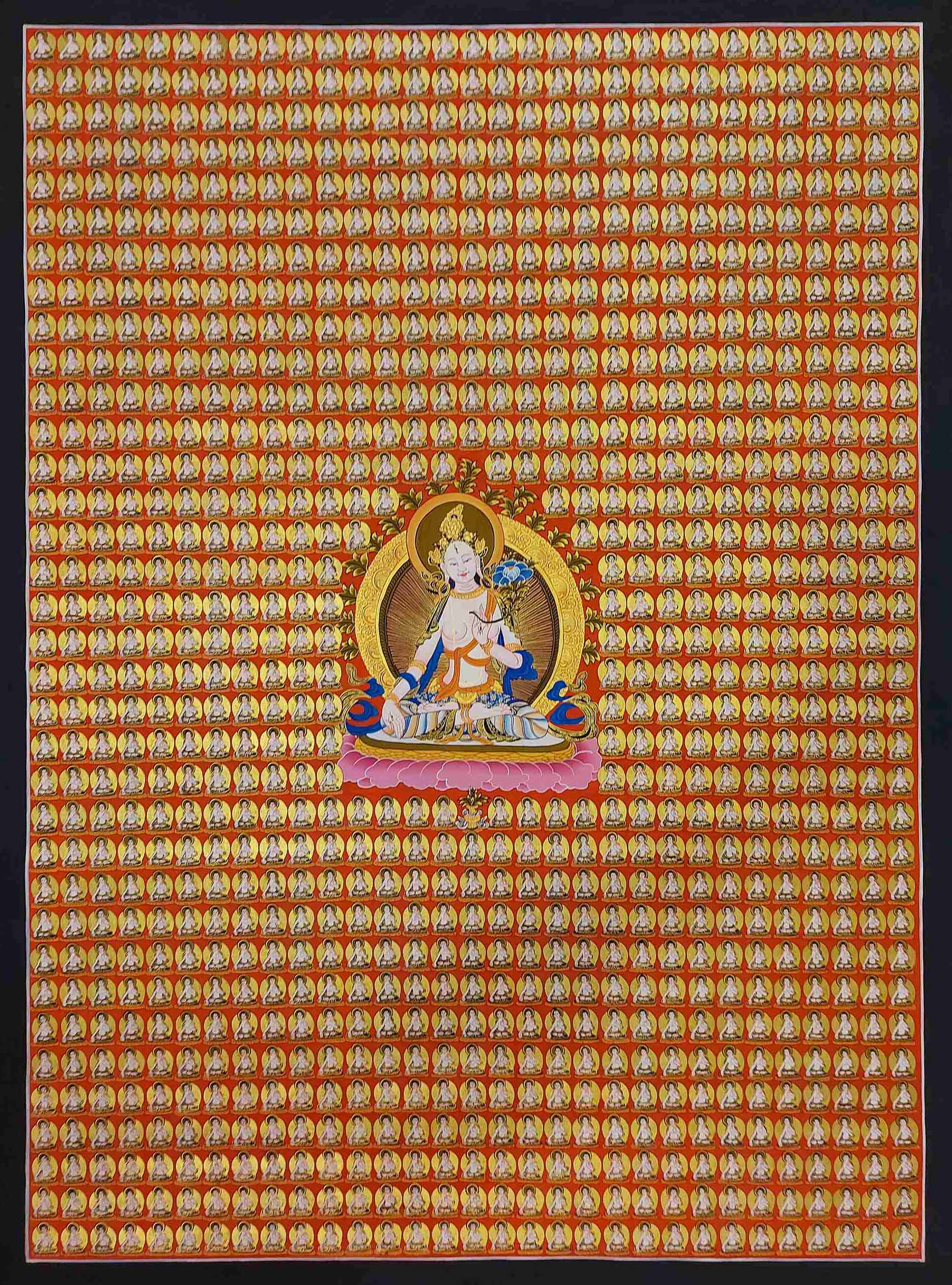 Buddhist Handmade Thangka <span Style=