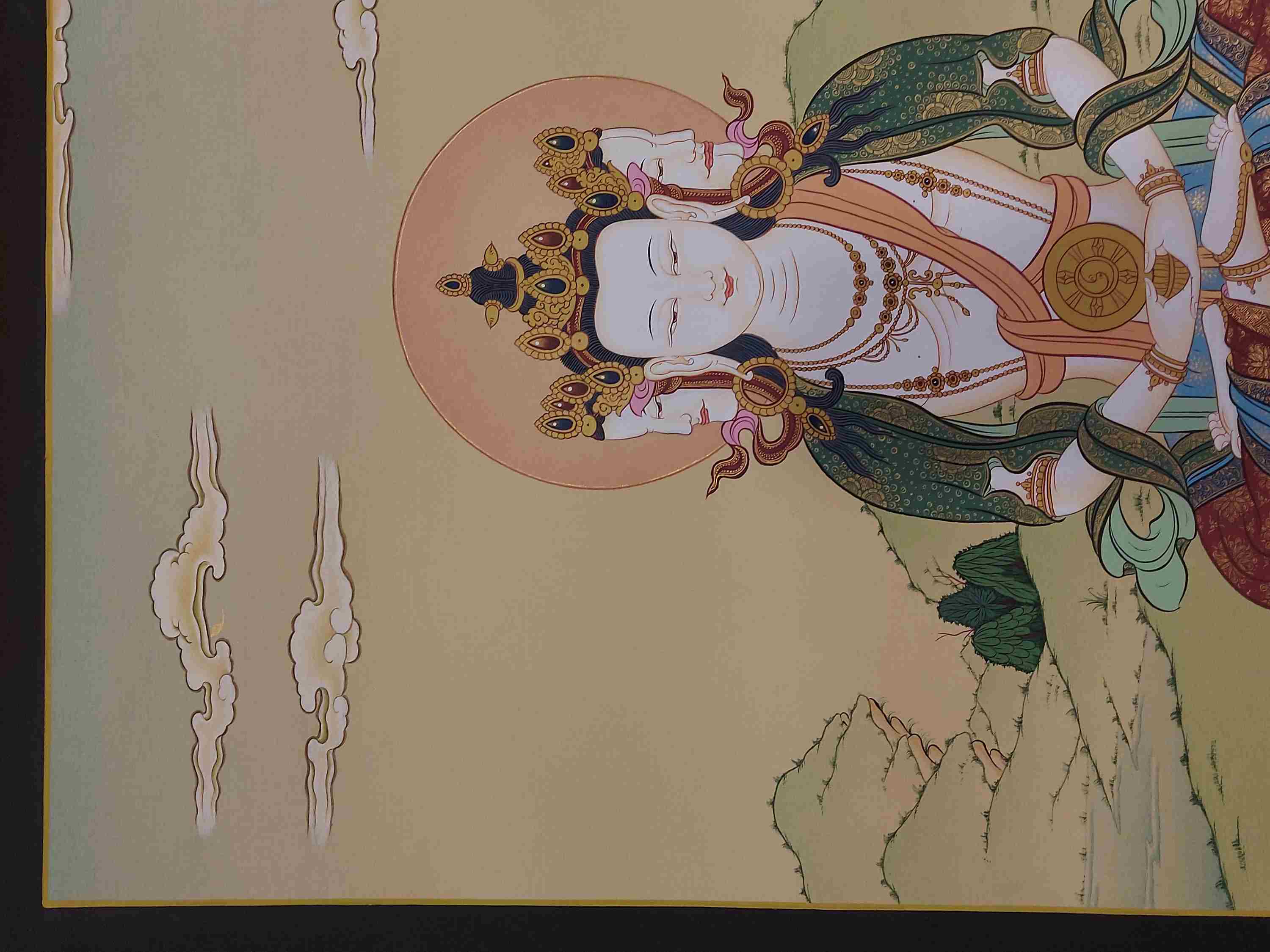 Maha Virochana Thangka Painting, <span Style=