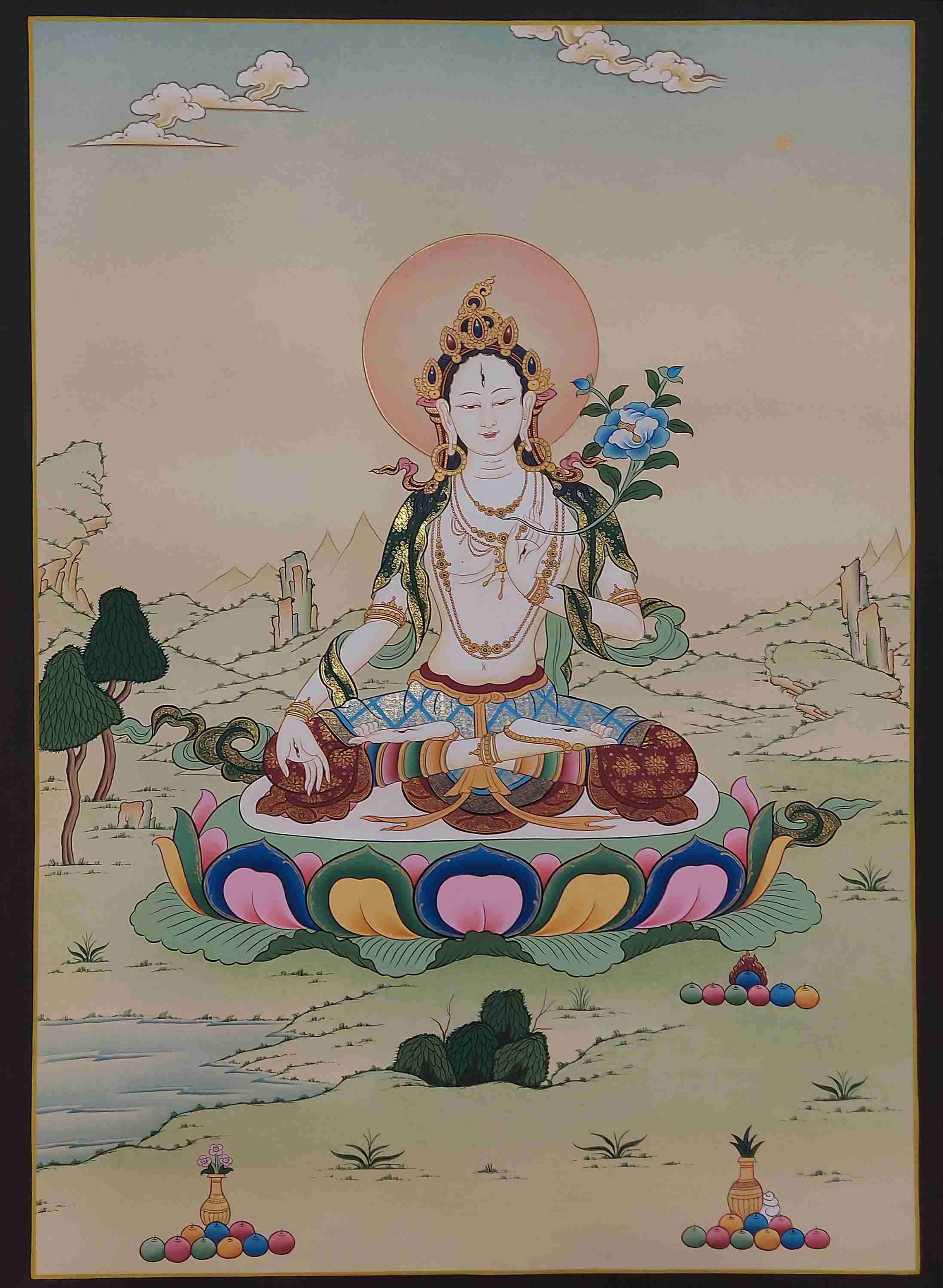 Tibetan Thangka, Buddhist Nepal, Handmade Painted thangka, Traditional ...