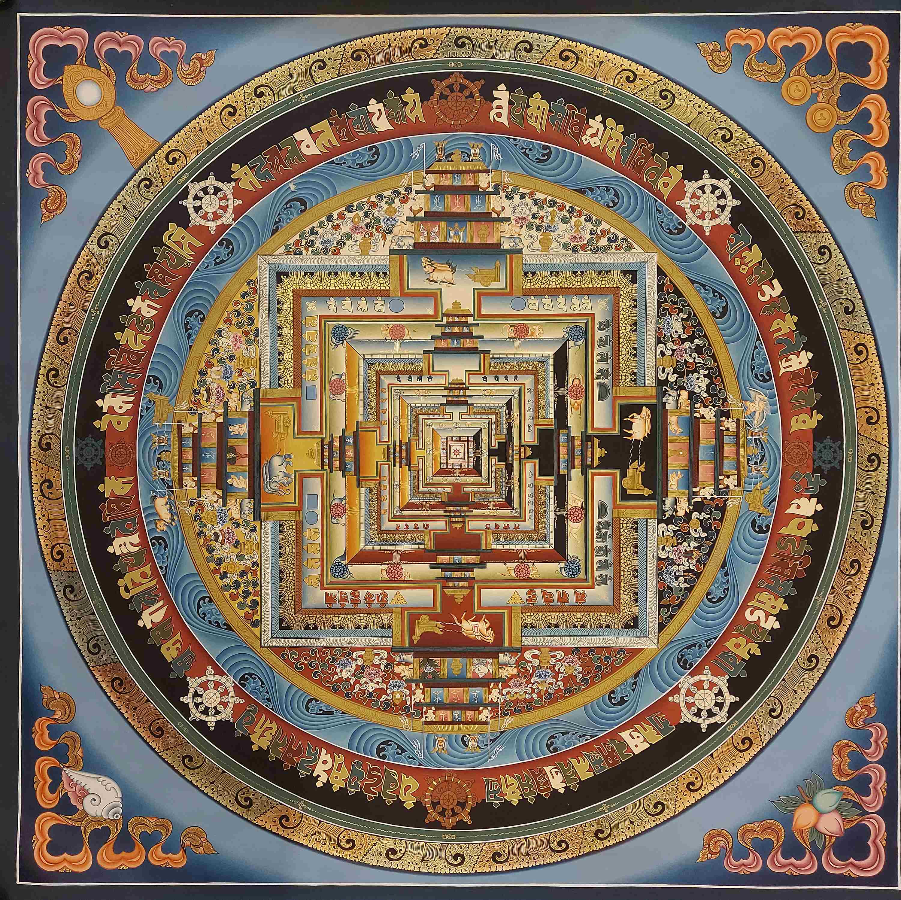 Buddhist Handmade Thangka <span Style=