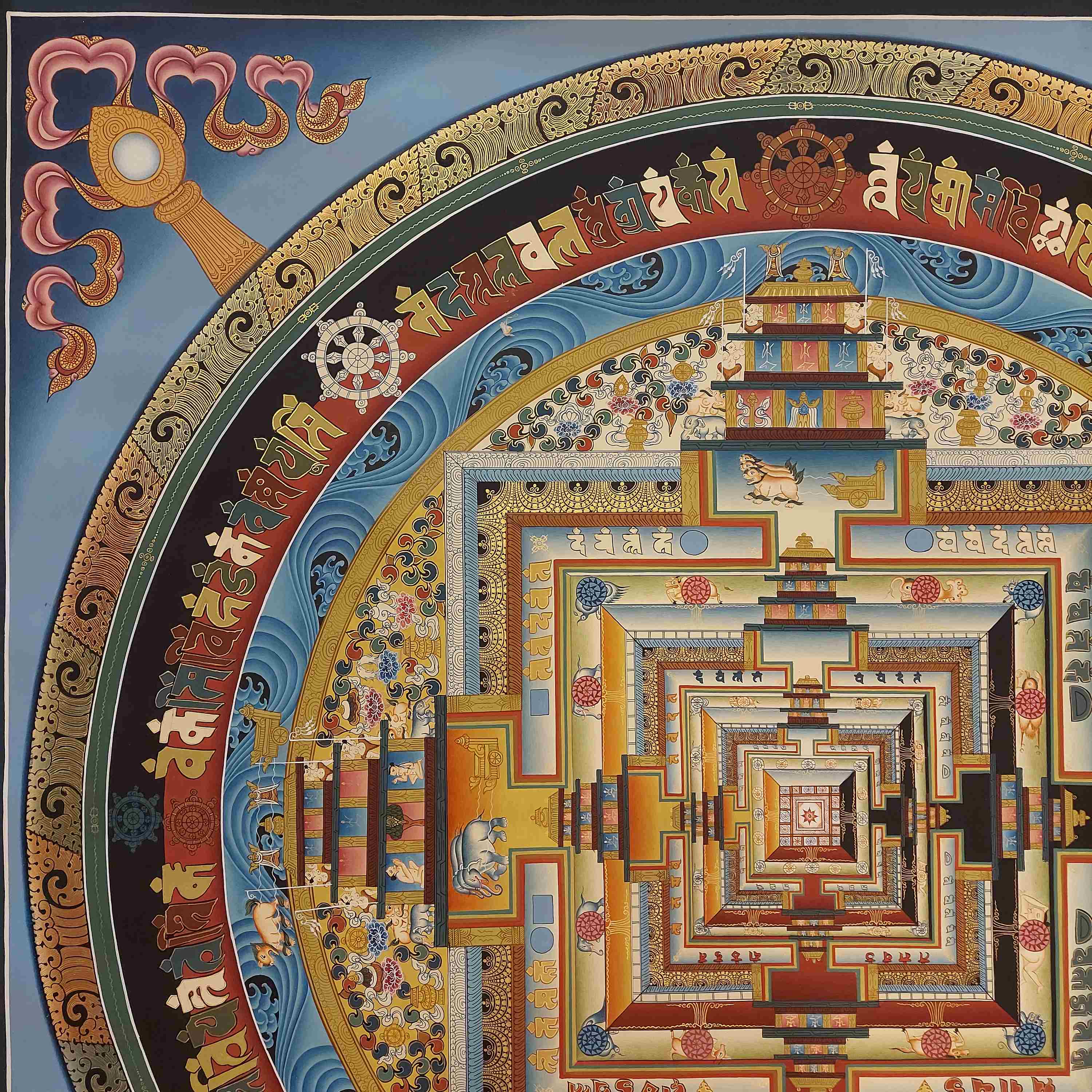 Buddhist Handmade Thangka <span Style=