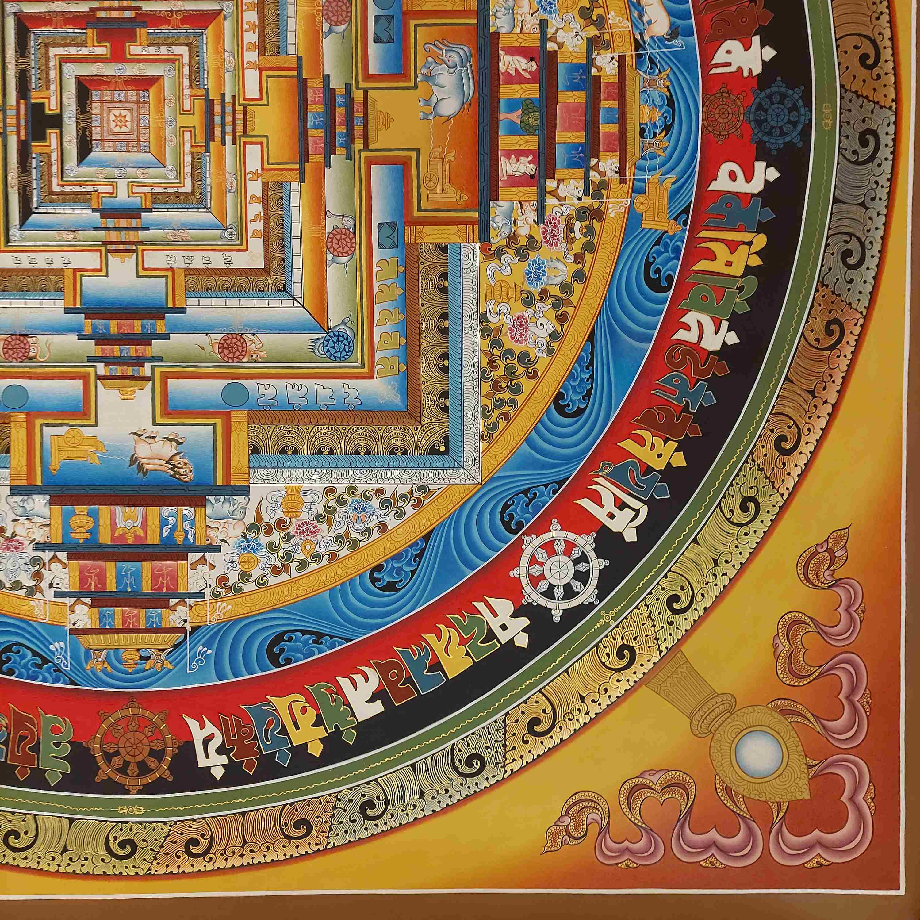 Buddhist Handmade Thangka <span Style=