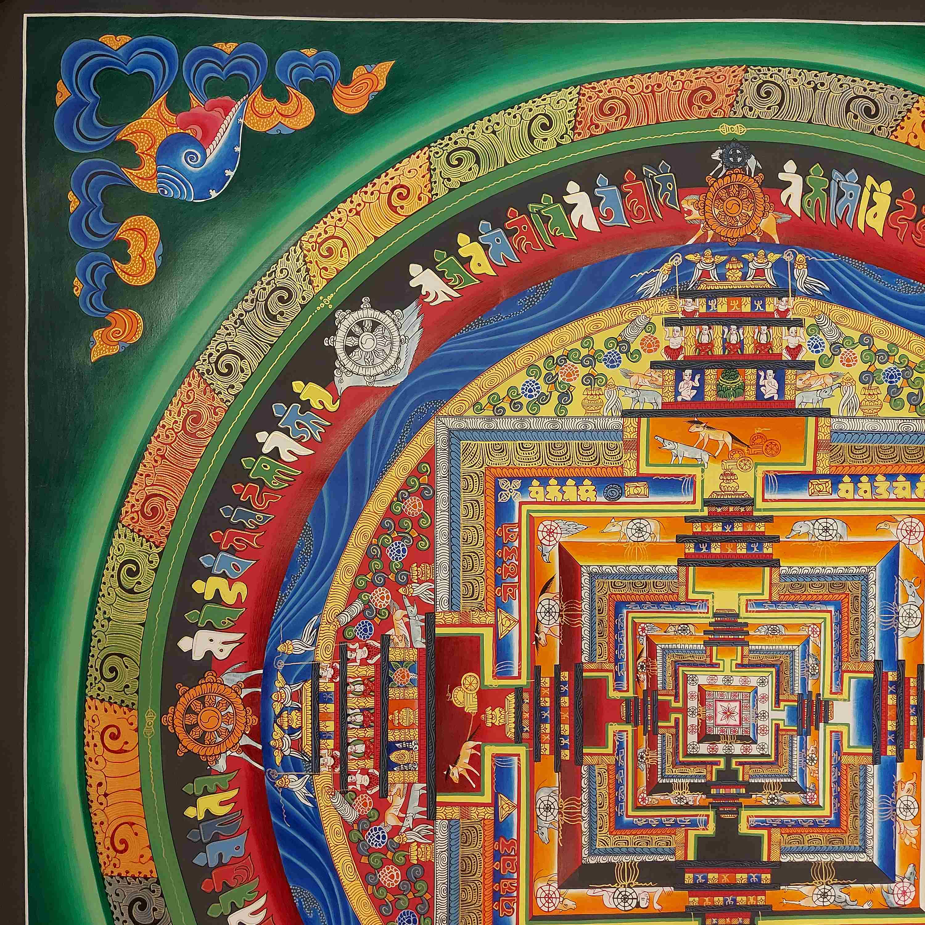 Buddhist Handmade Thangka <span Style=