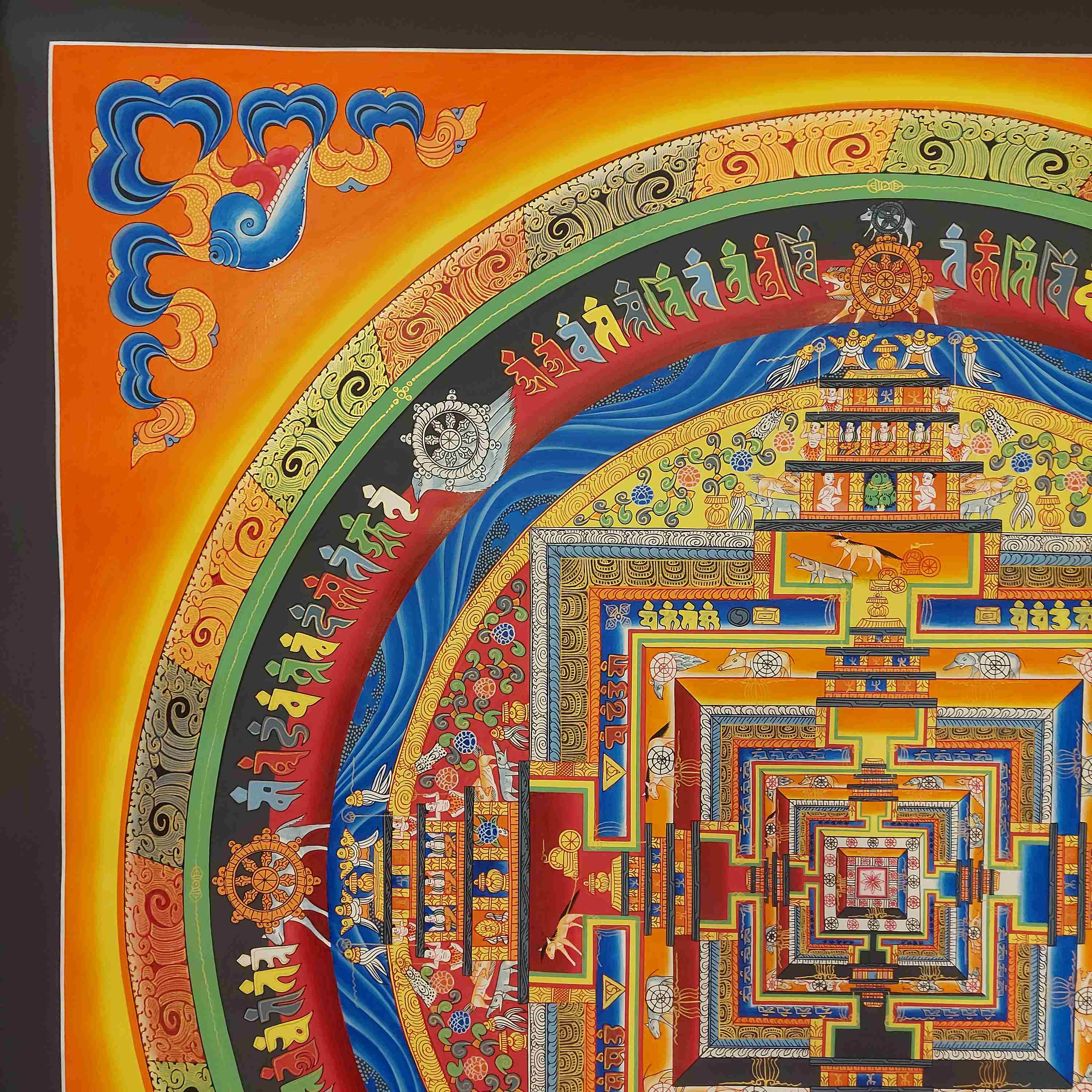 Buddhist Handmade Thangka <span Style=