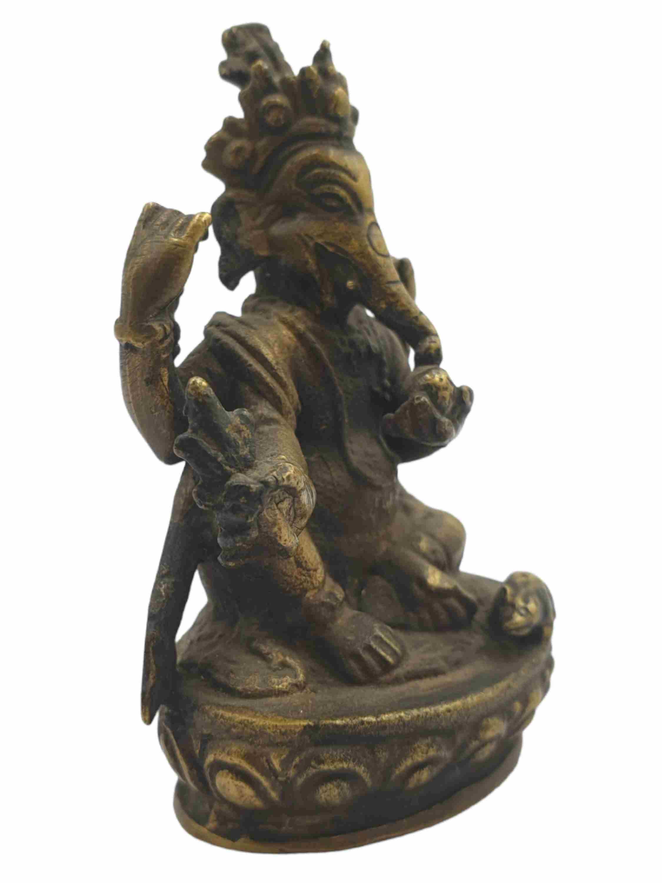 Buddhist Statue Of ganesh, antique Finishing