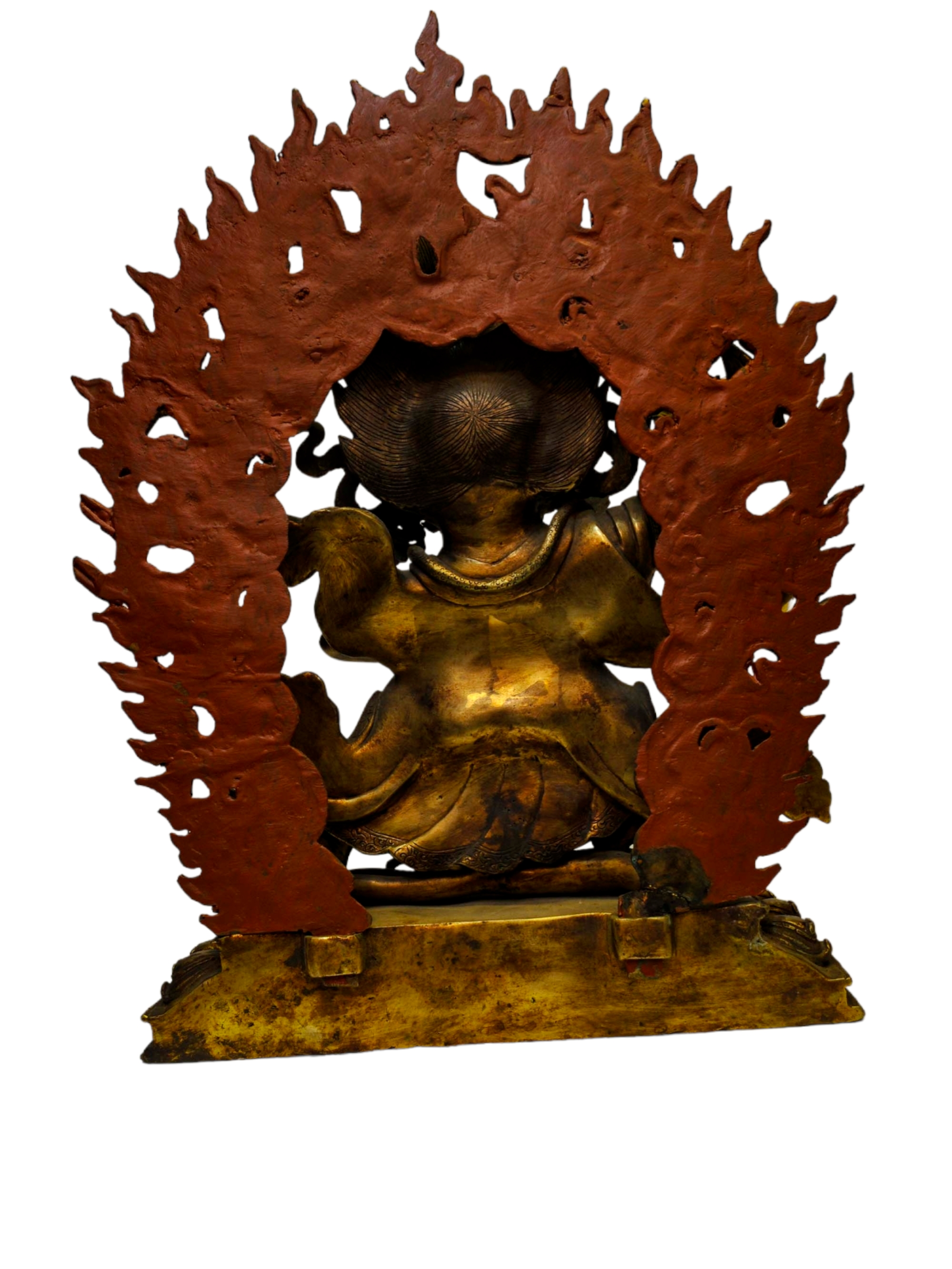 Partly Gold Plated Shakyamuni Buddha Statue from Boudha, 13