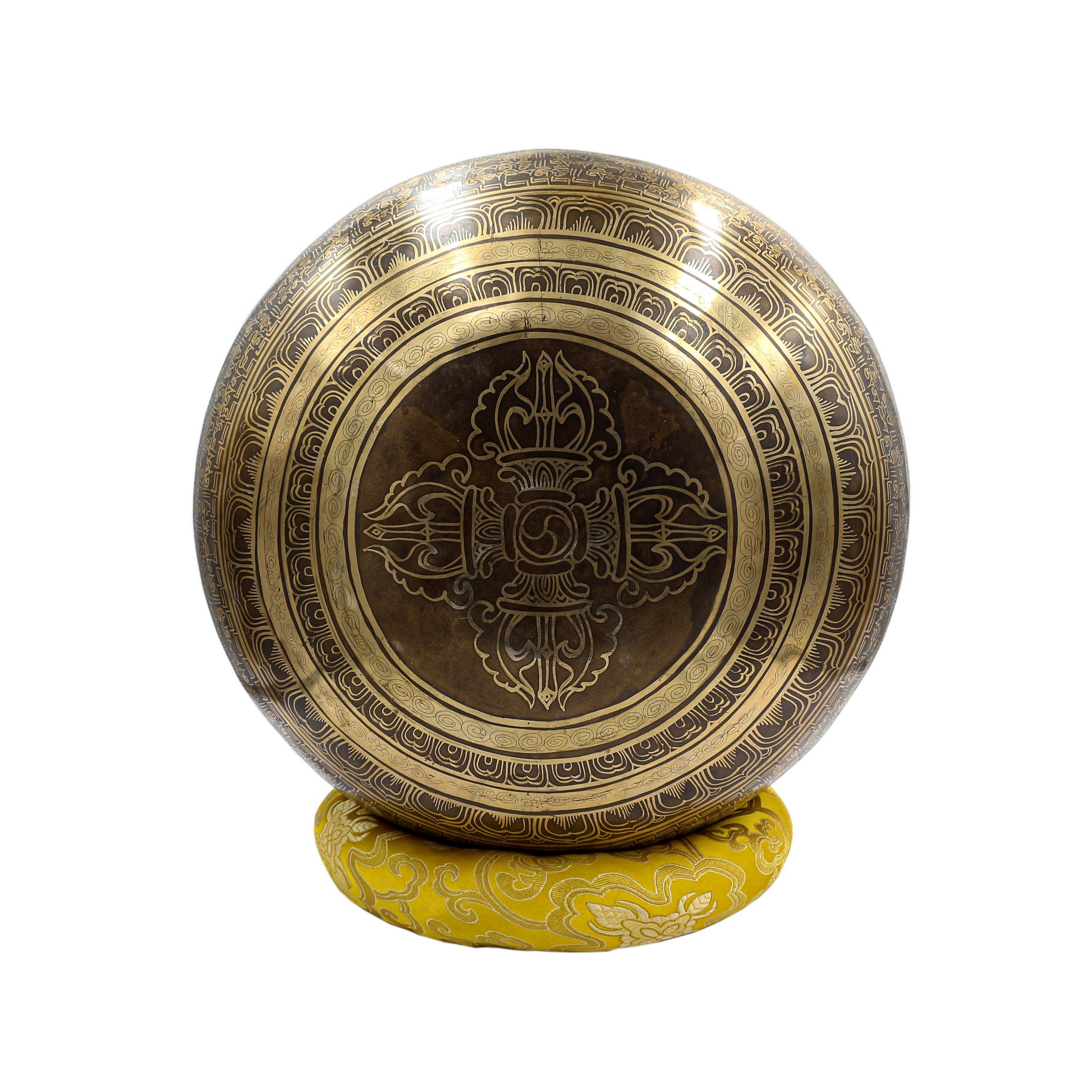 Buddhist Hand Beaten Jambati Singing Bowl, <span Style=