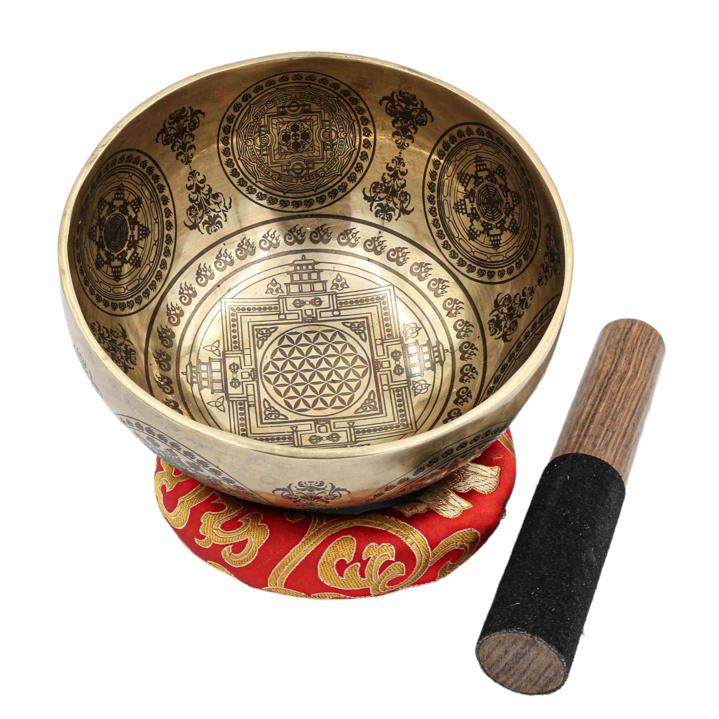 Buddhist Hand Beaten Jambati Singing Bowl, <span Style=