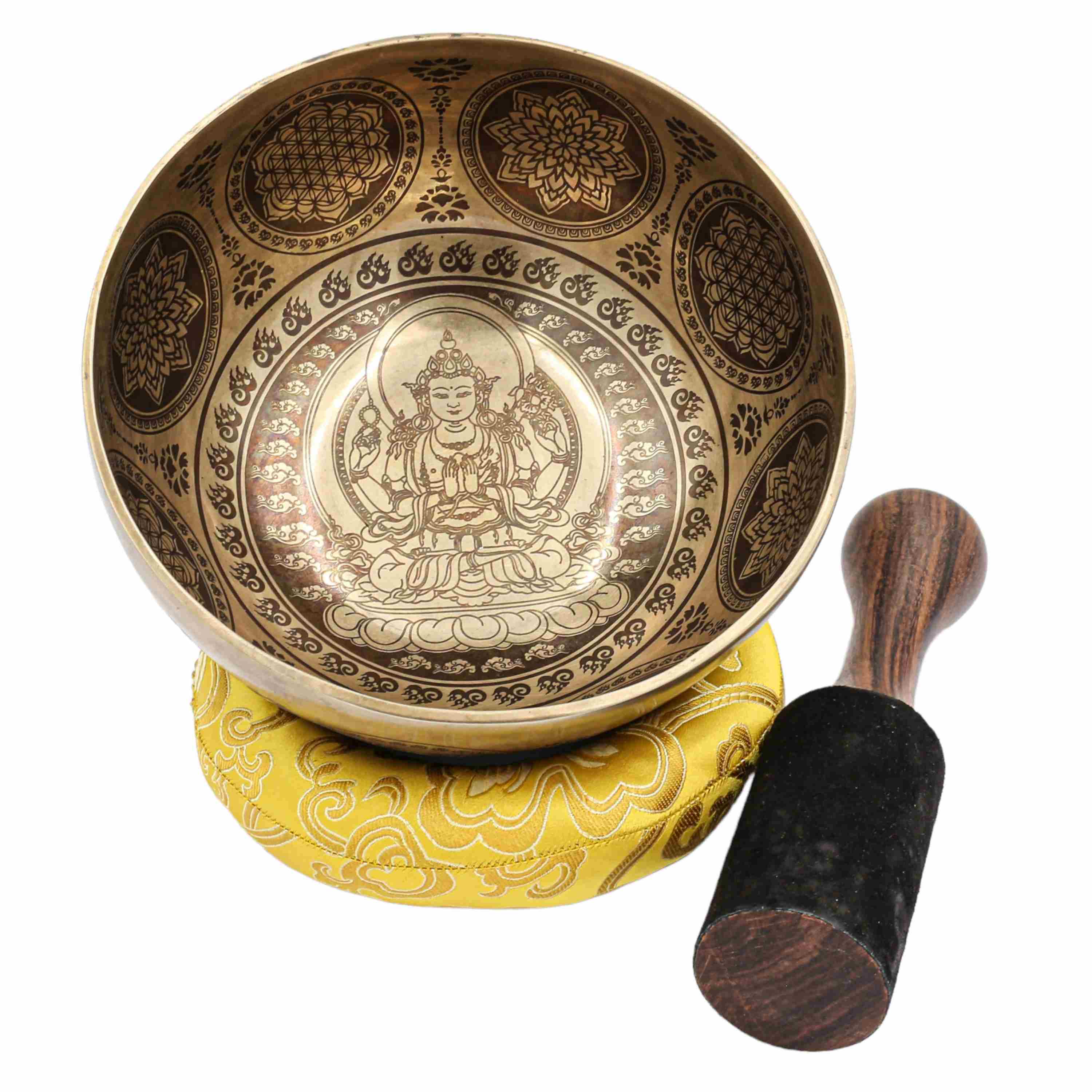 Buddhist Hand Beaten Jambati Singing Bowl, <span Style=