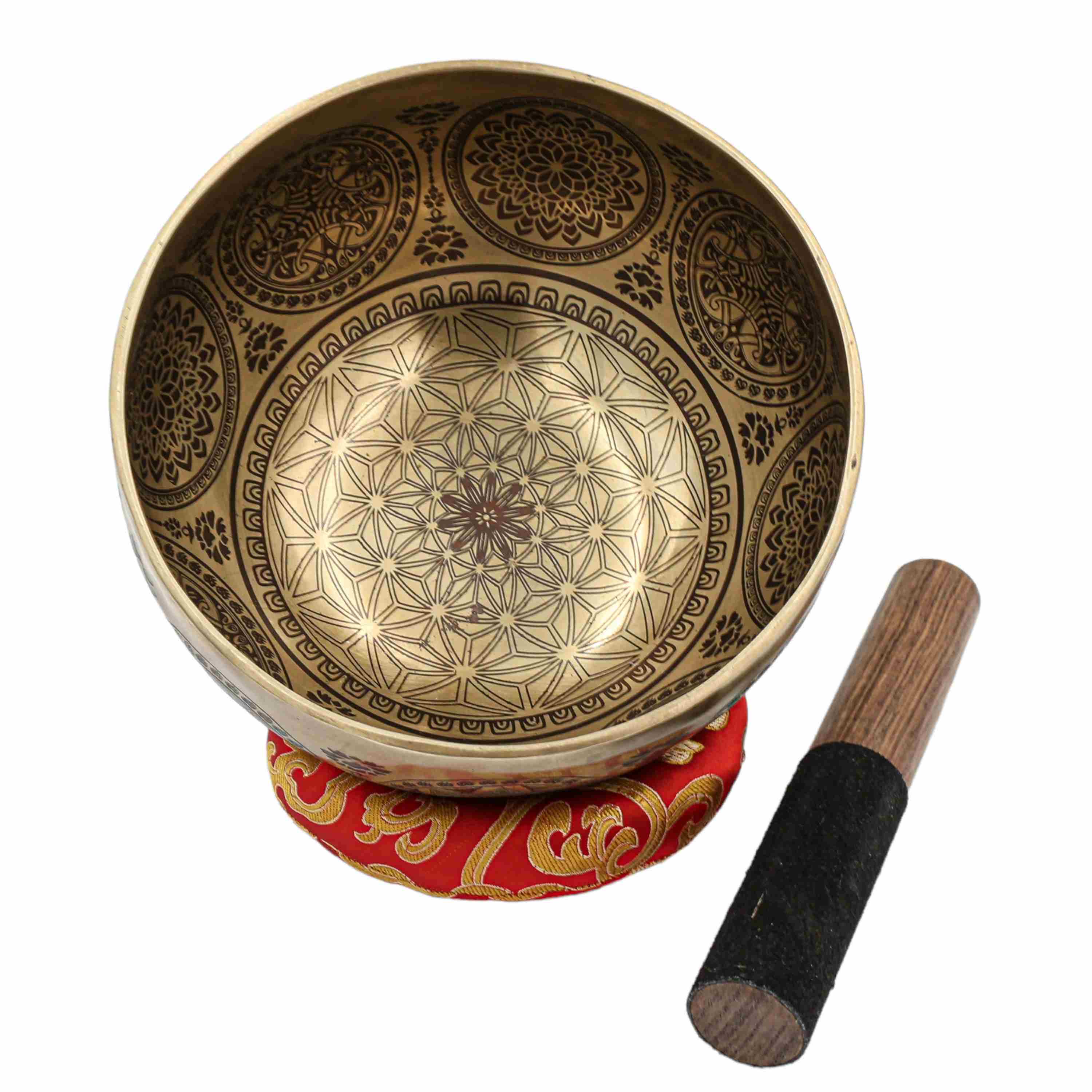 Buddhist Hand Beaten Jambati Singing Bowl, <span Style=