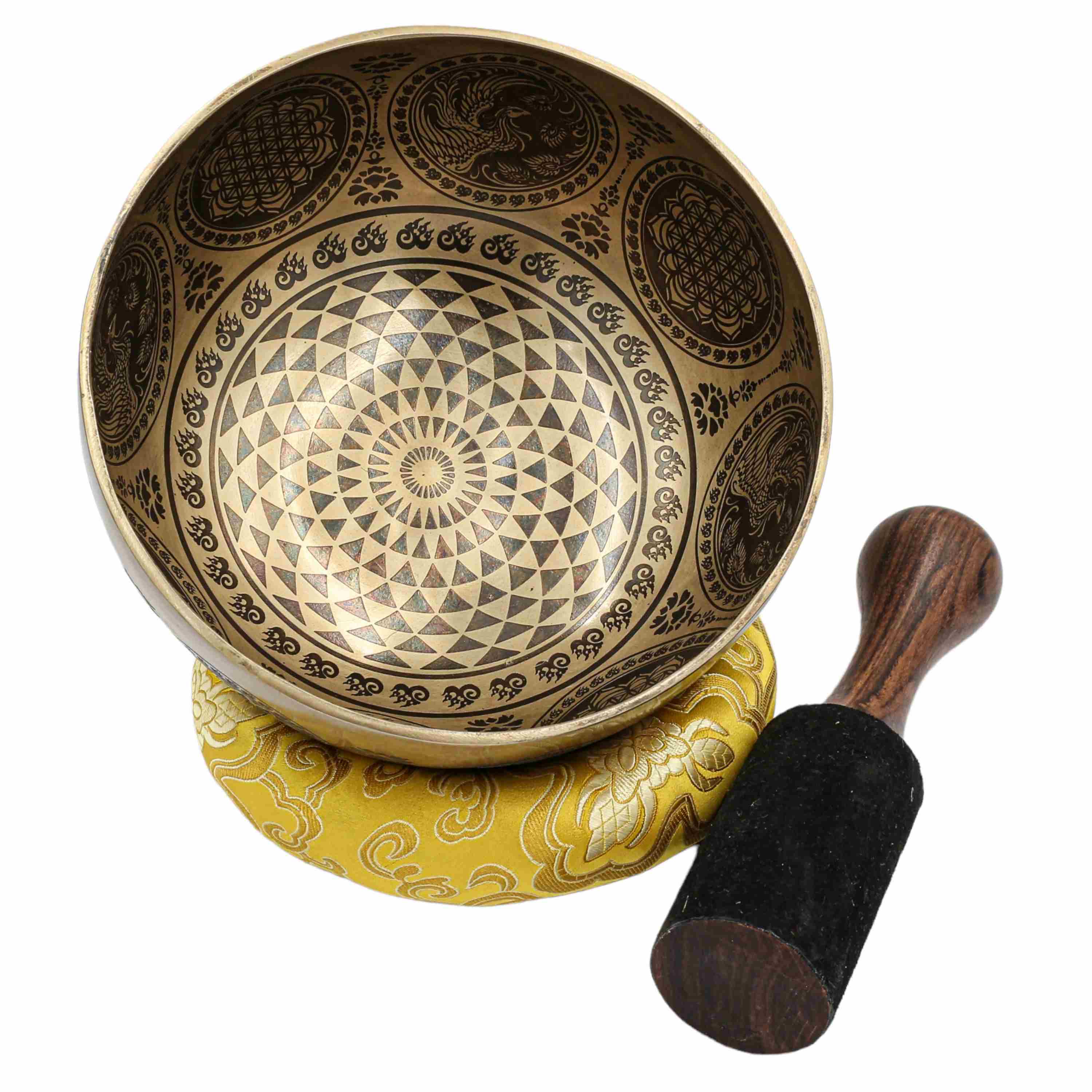 Buddhist Hand Beaten Jambati Singing Bowl, <span Style=