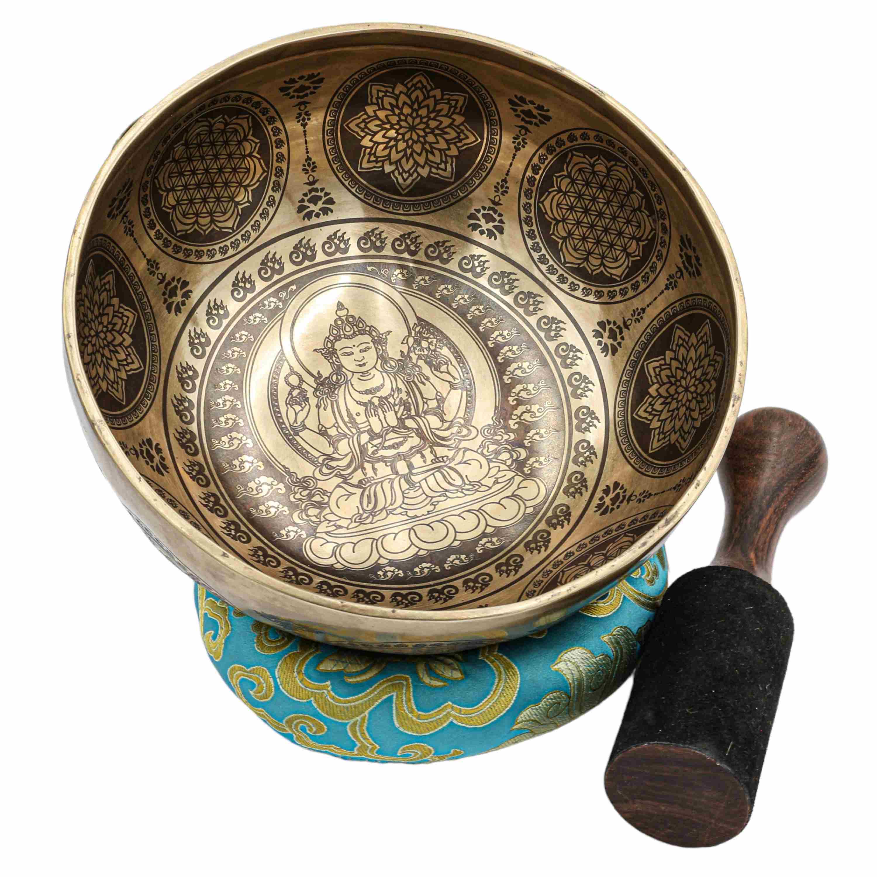 Buddhist Hand Beaten Jambati Singing Bowl, <span Style=