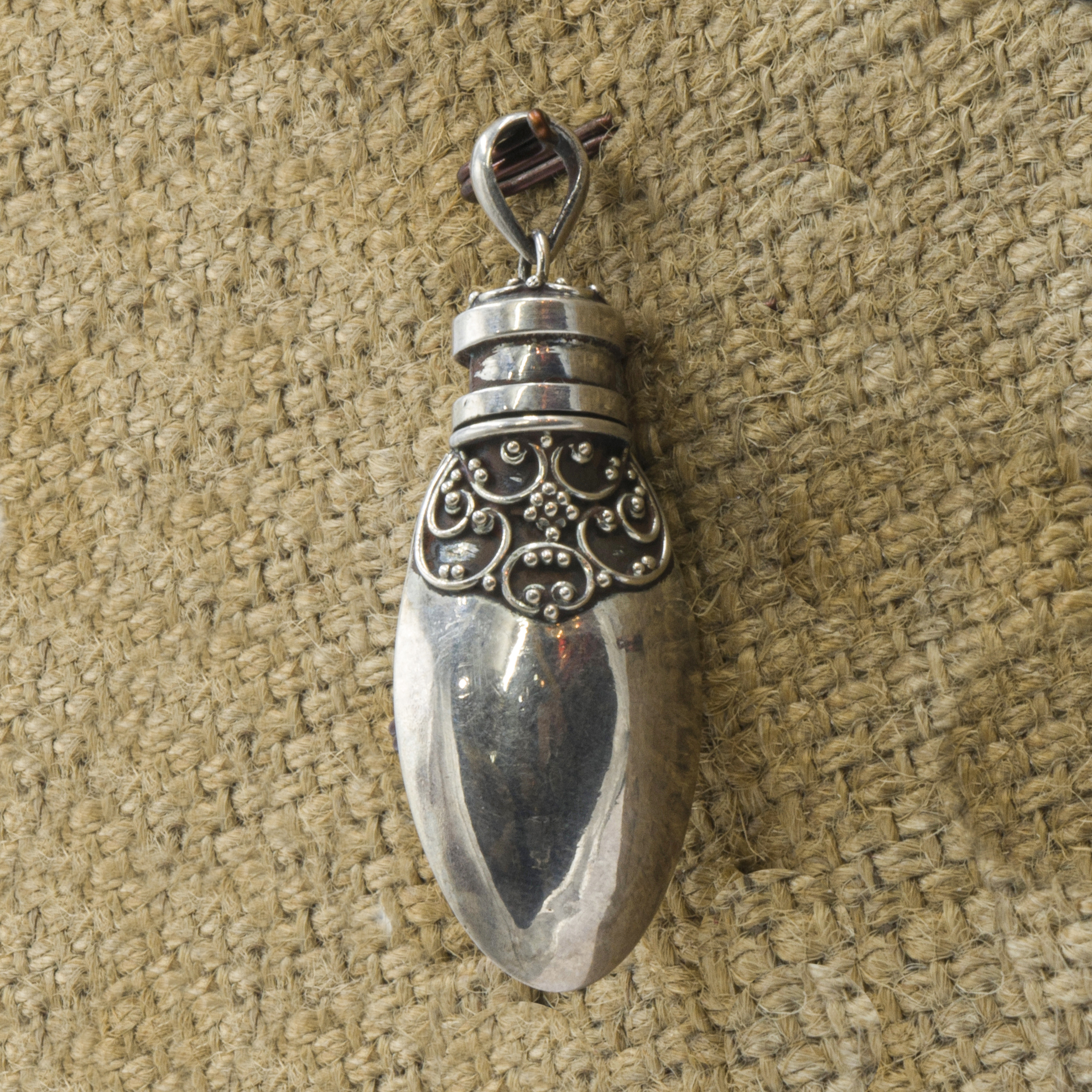 Sterling Silver Buddhist Eye Box Desinb Pendant