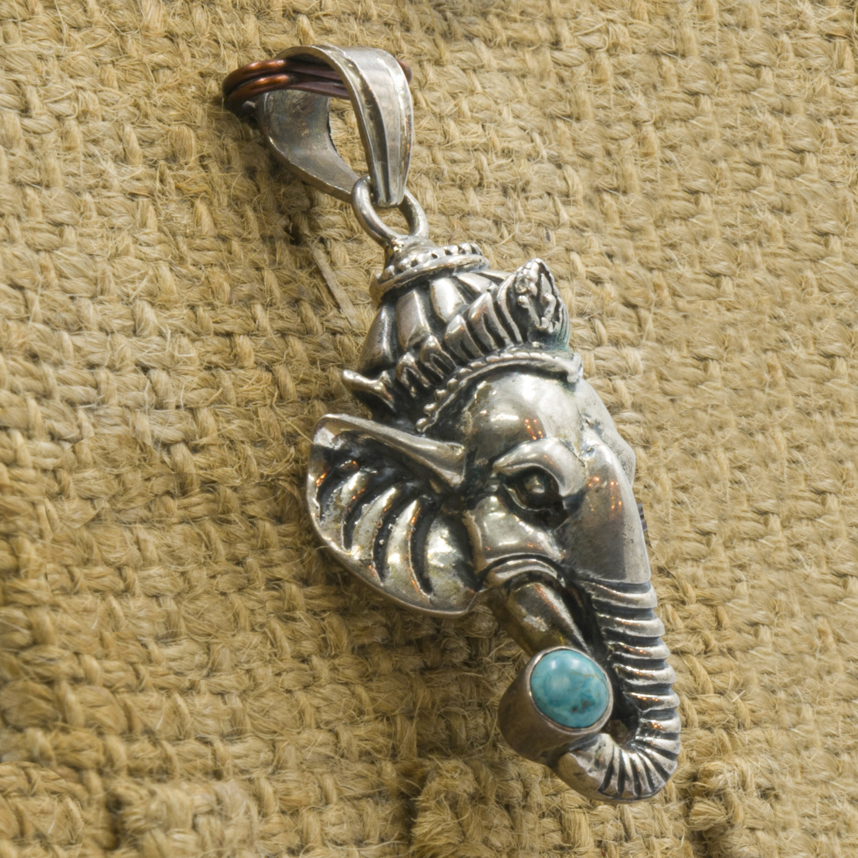 Sterling Silver Ganesh Design Pendant