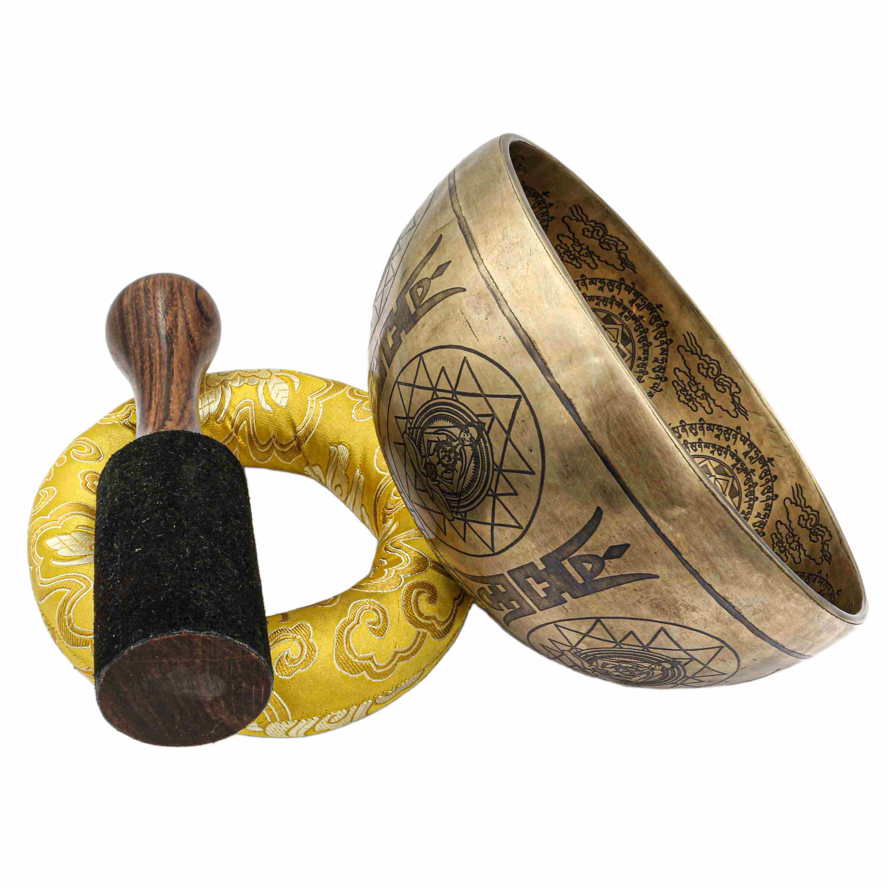 Buddhist Hand Beaten Jambati Singing Bowl, <span Style=