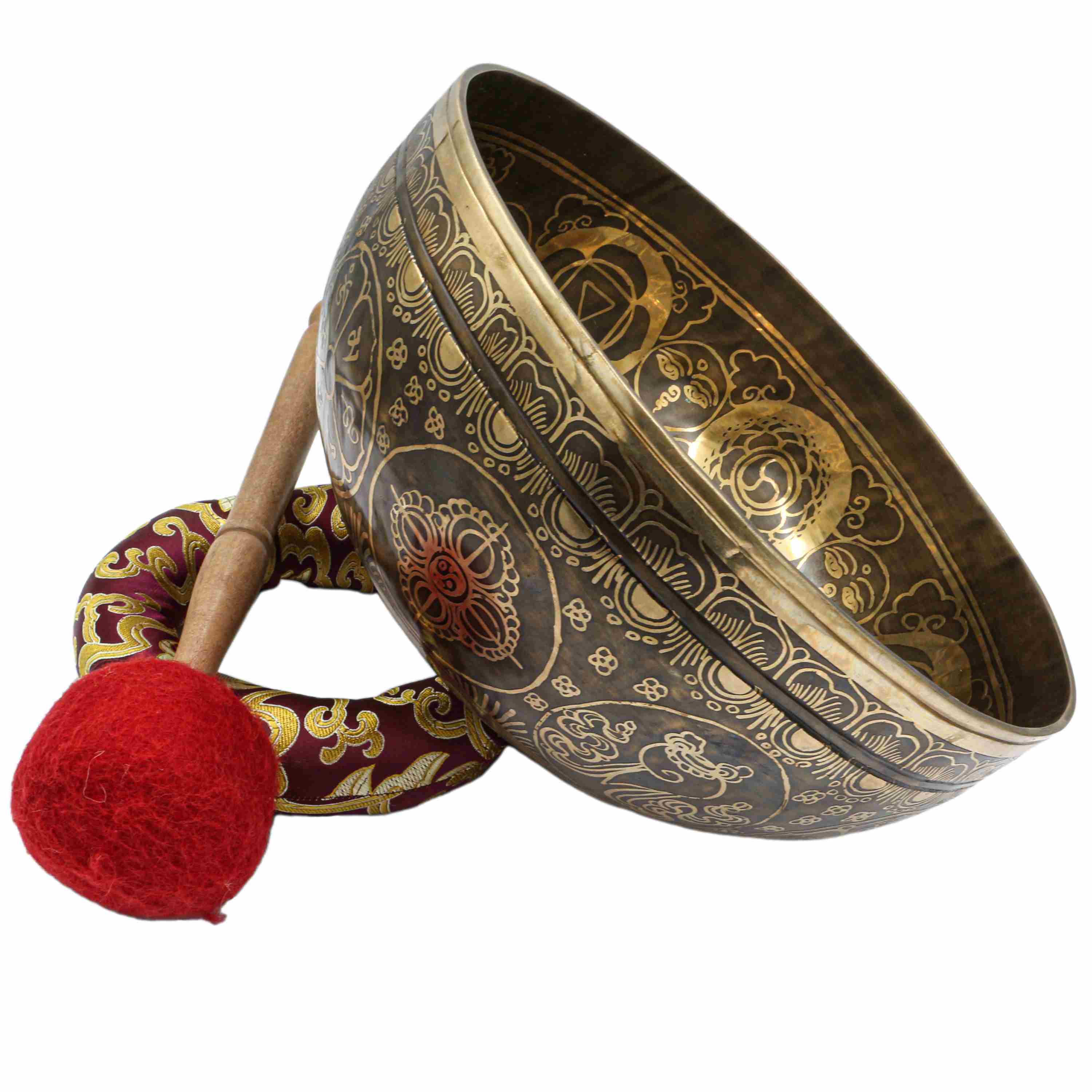 Buddhist Hand Beaten Jambati Singing Bowl, <span Style=