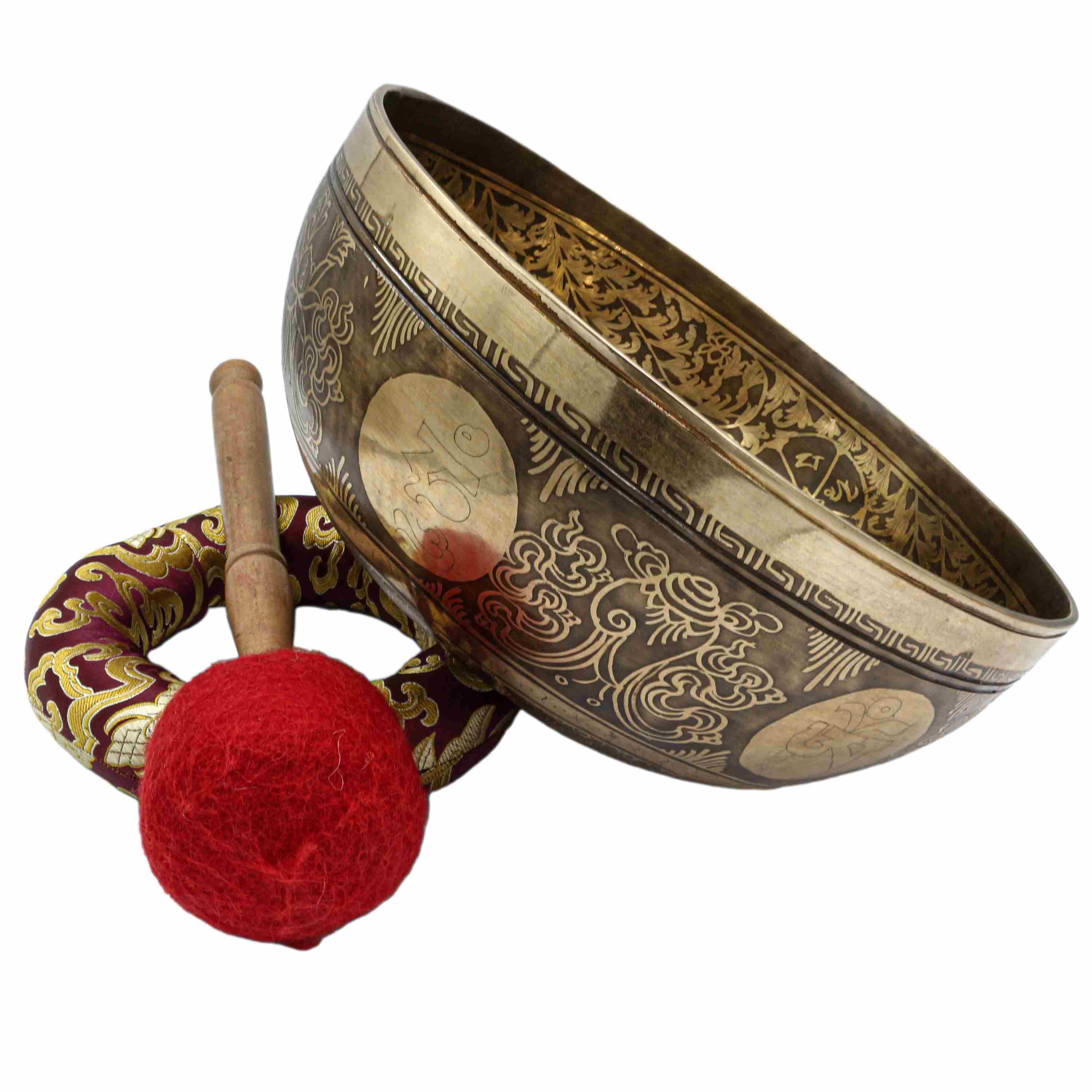 Buddhist Hand Beaten Jambati Singing Bowl, <span Style=